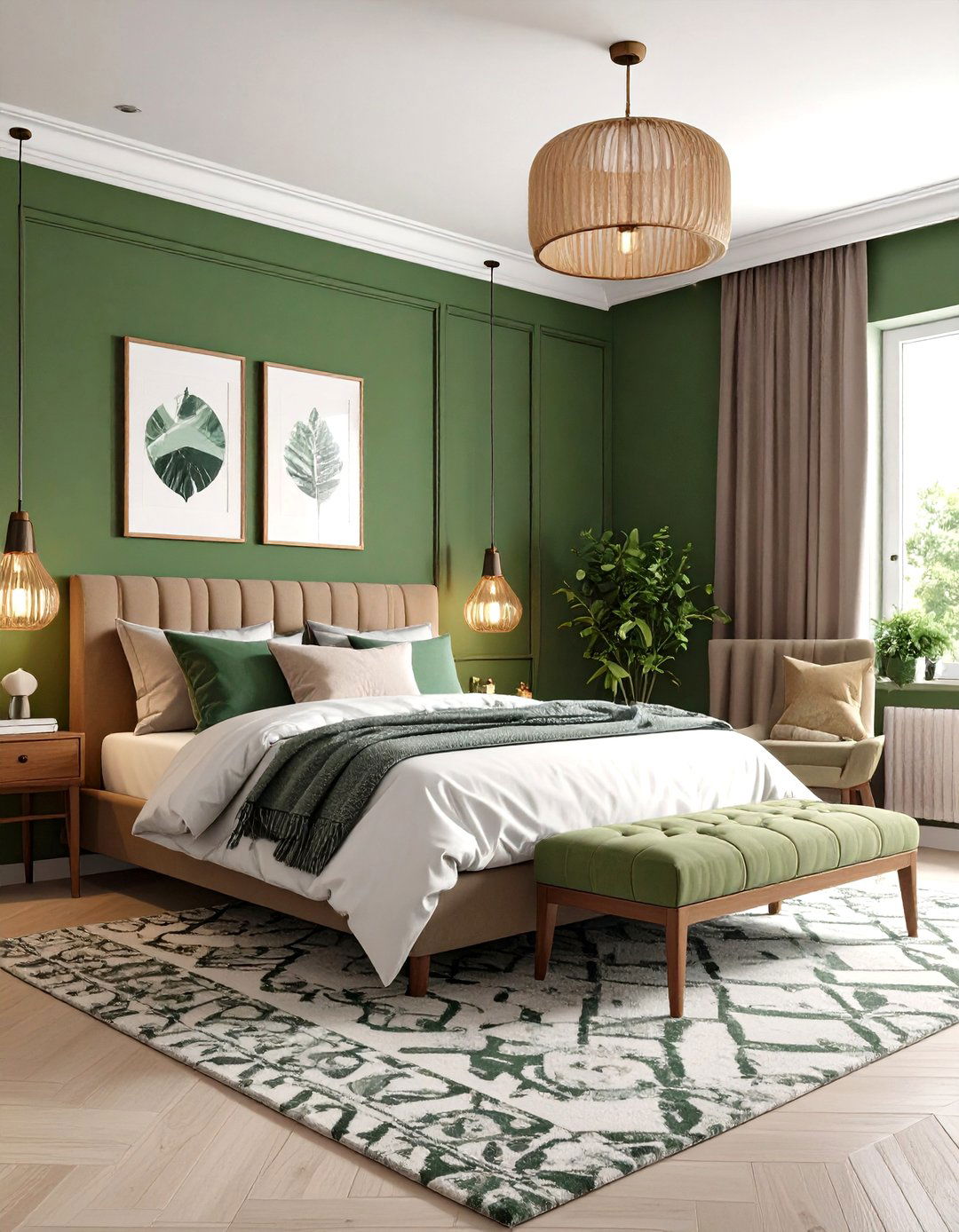 Olive Green Accent Wall for Teen Bedroom - 20 Olive Green Accent Wall Ideas
