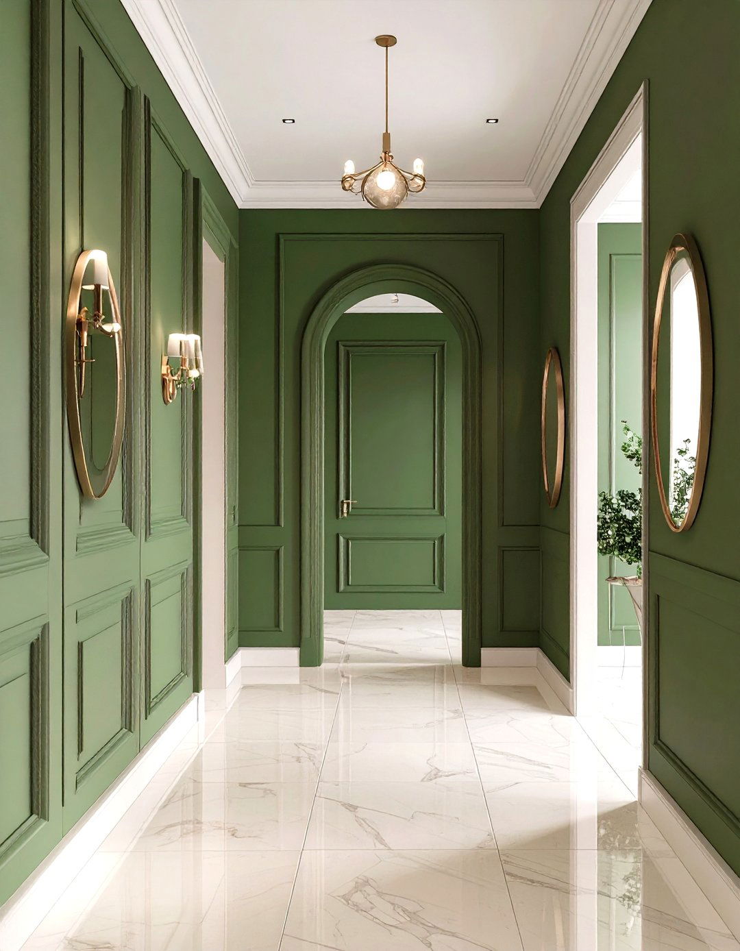 Olive Green Accent Wall in Small Spaces - 20 Olive Green Accent Wall Ideas