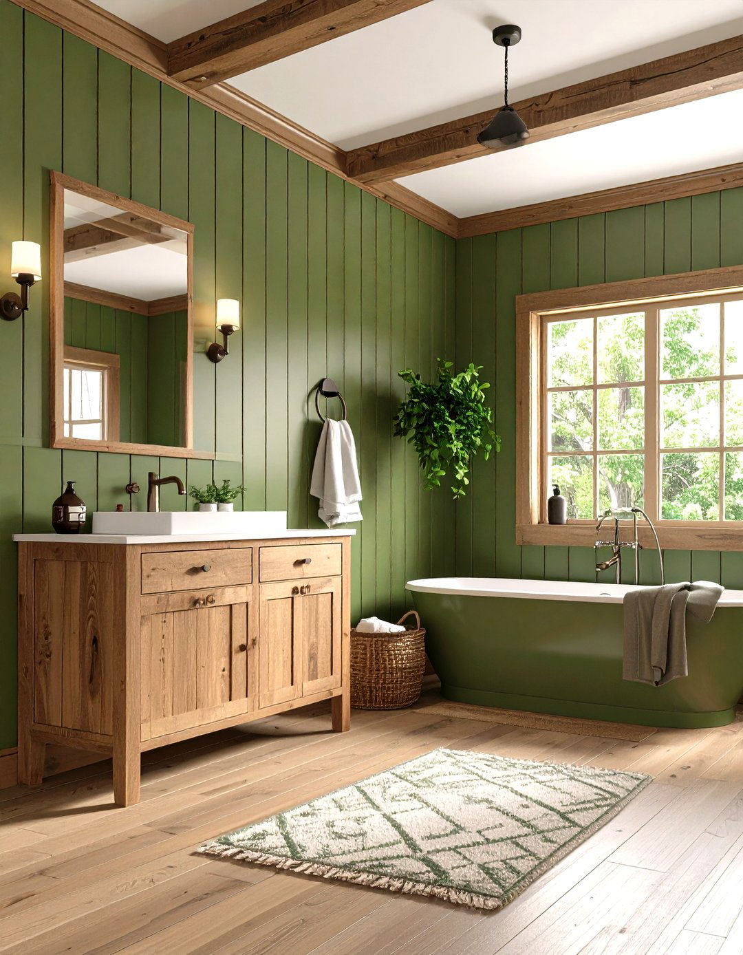 Olive Green Bathroom Modern Farmhouse Style - 20 Olive Green Bathroom Ideas