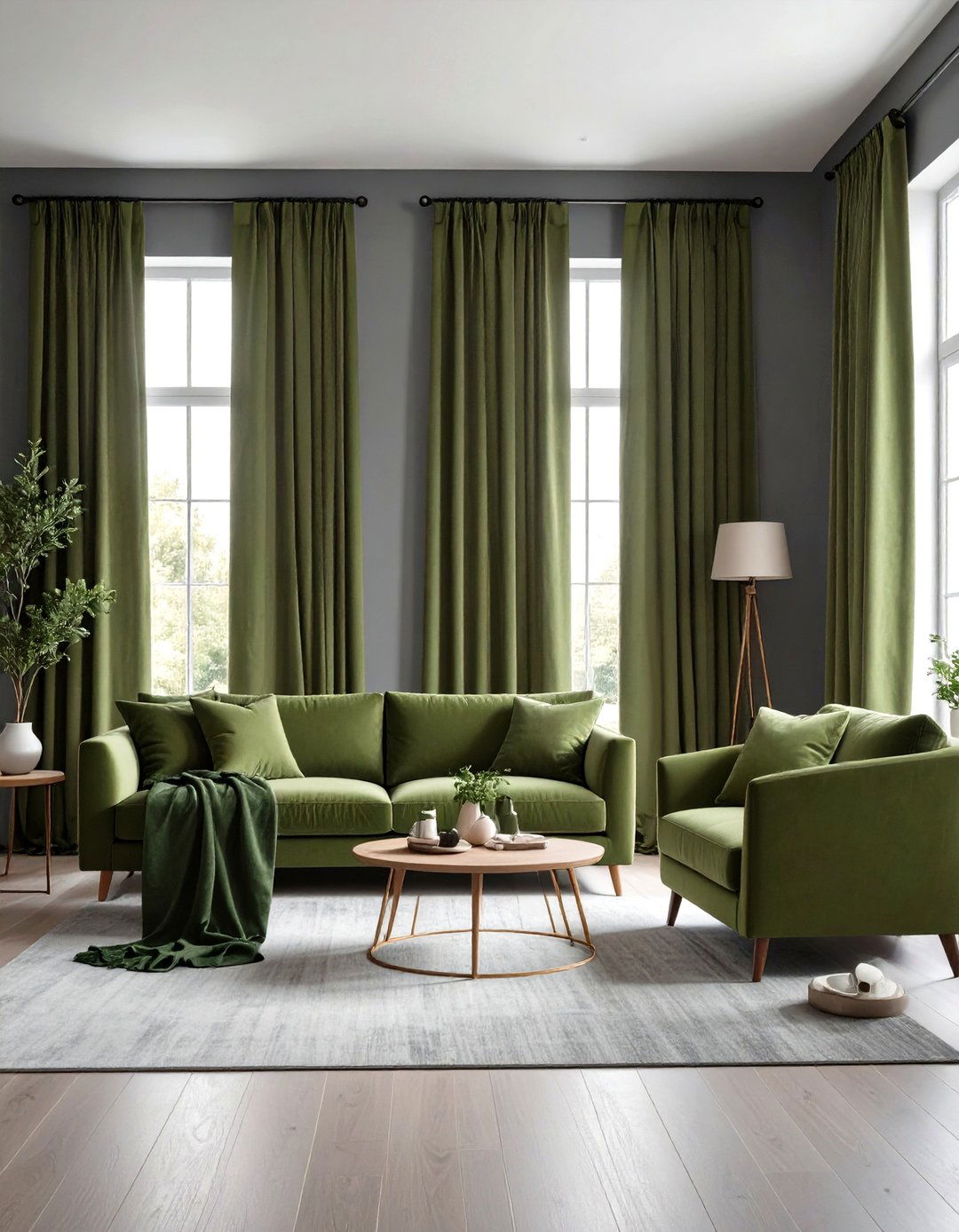 Olive Green Curtains for Gray Walls - 20 What Color Curtains Go With Gray Walls