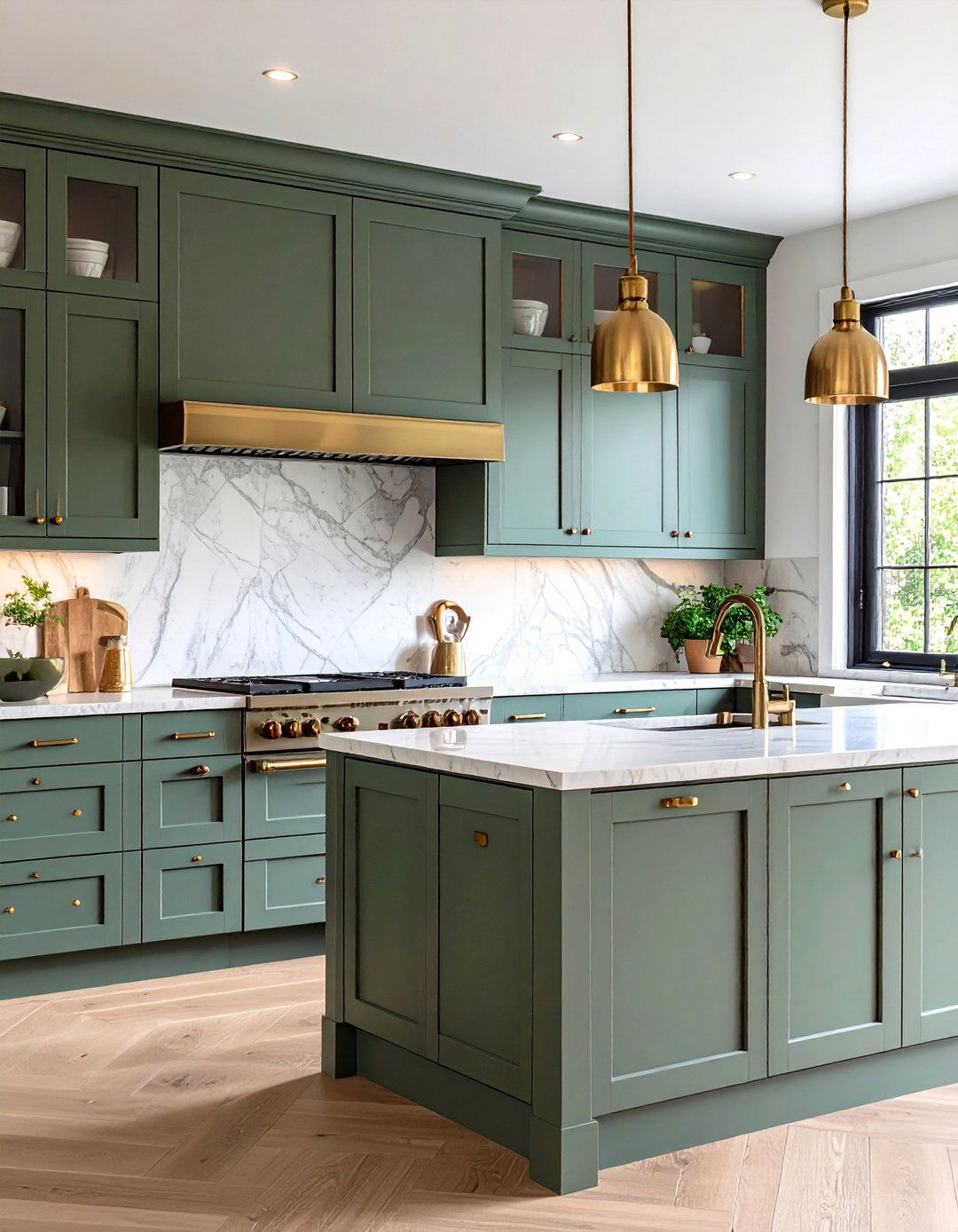 Olive Green Kitchen Cabinet Natural Appeal - 20 Kitchen Cabinet Color Ideas