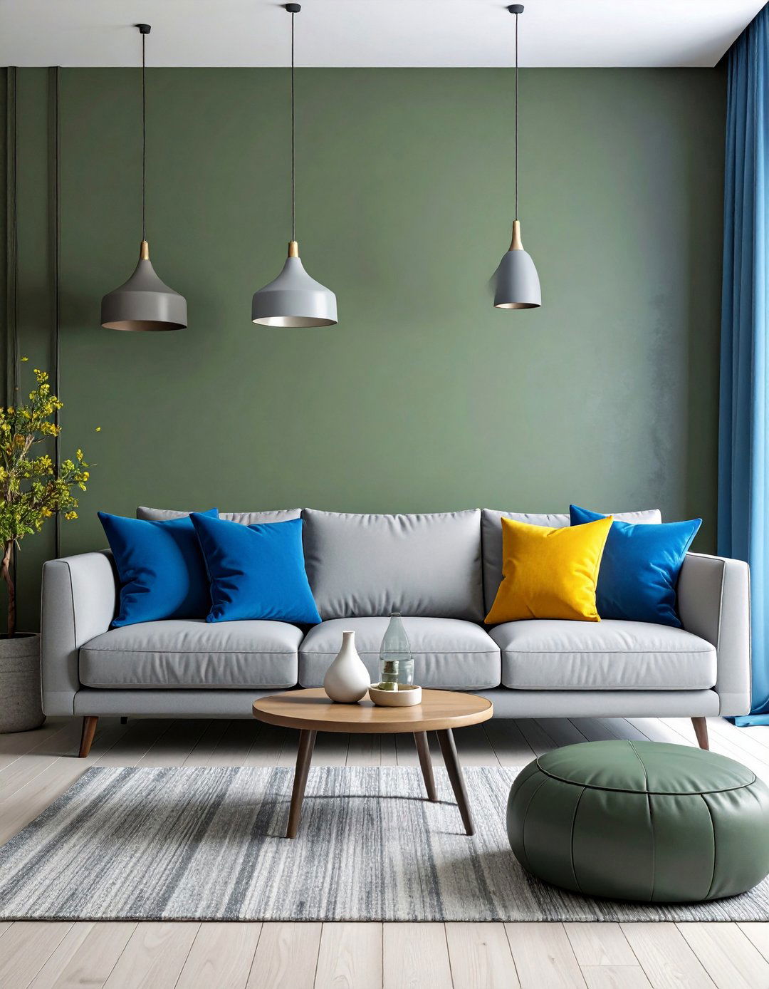 Olive Green and Cobalt Blue for Earthy Elegance - 20 Blue and Green Color Combos for Decorating
