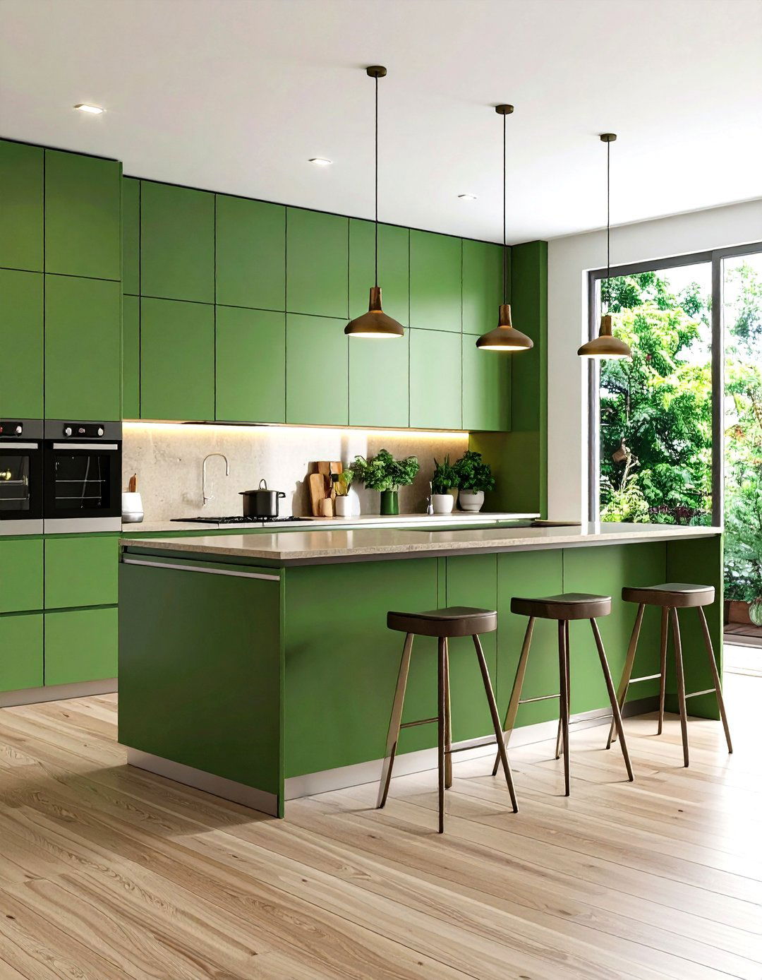 Olive Laminate Retro Revival on a Budget - 20 Kitchen With Green Countertops Ideas