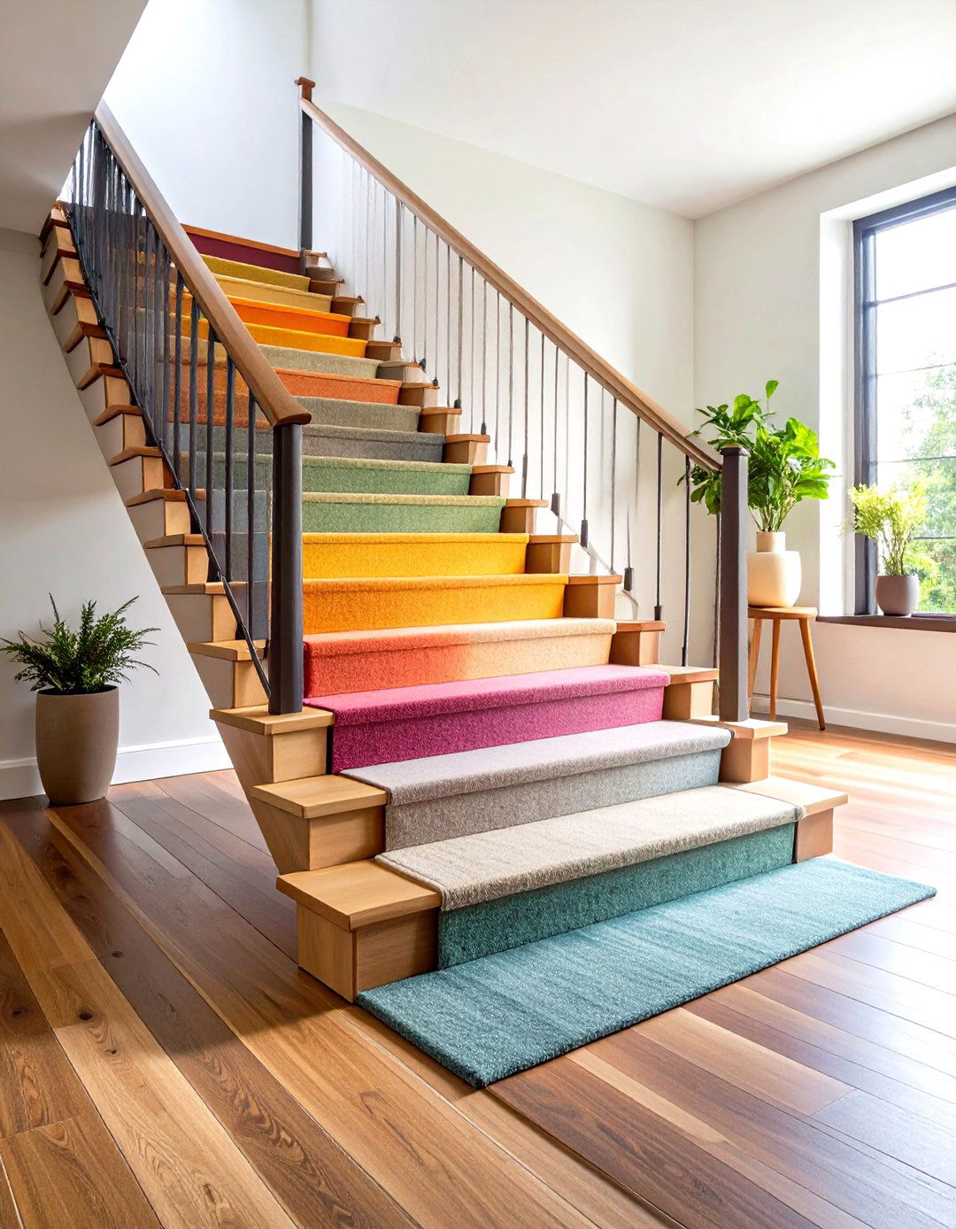 Ombre Color Transitions - 20 Stair Runner Ideas