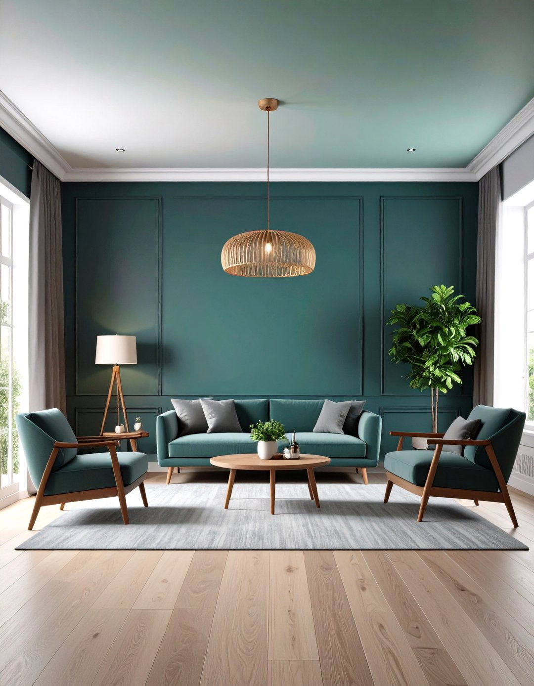 Ombre Fade from Slate to Sage - 20 Green and Grey Bedroom Ideas