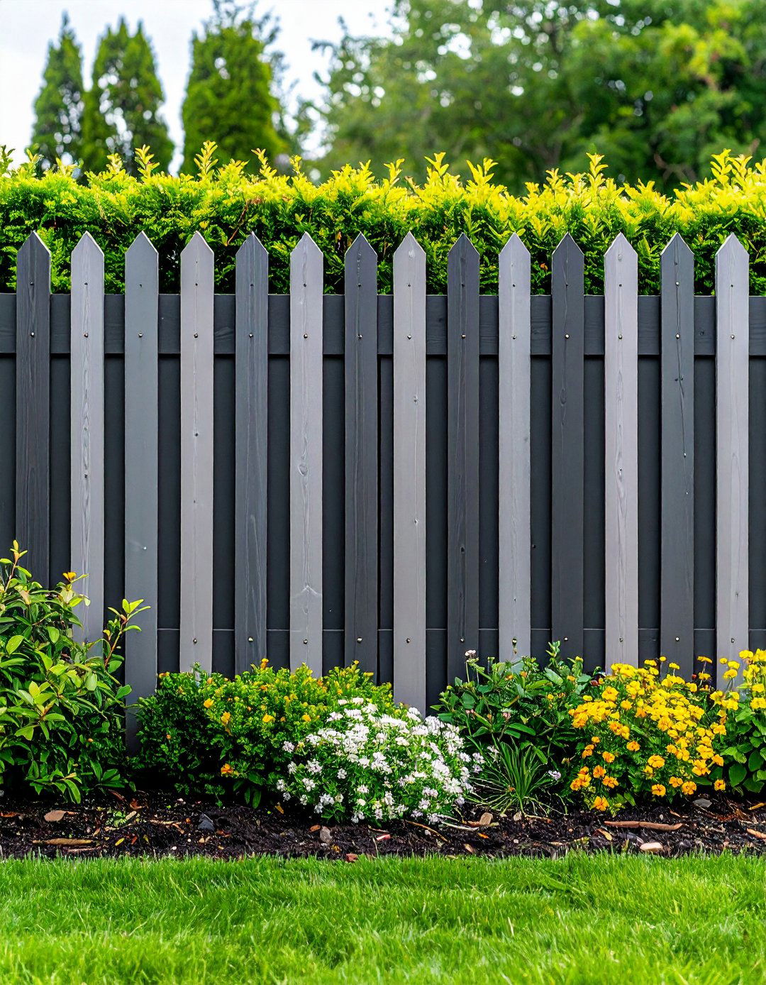 Ombre Gradient Glow - 20 Fence Painting Ideas
