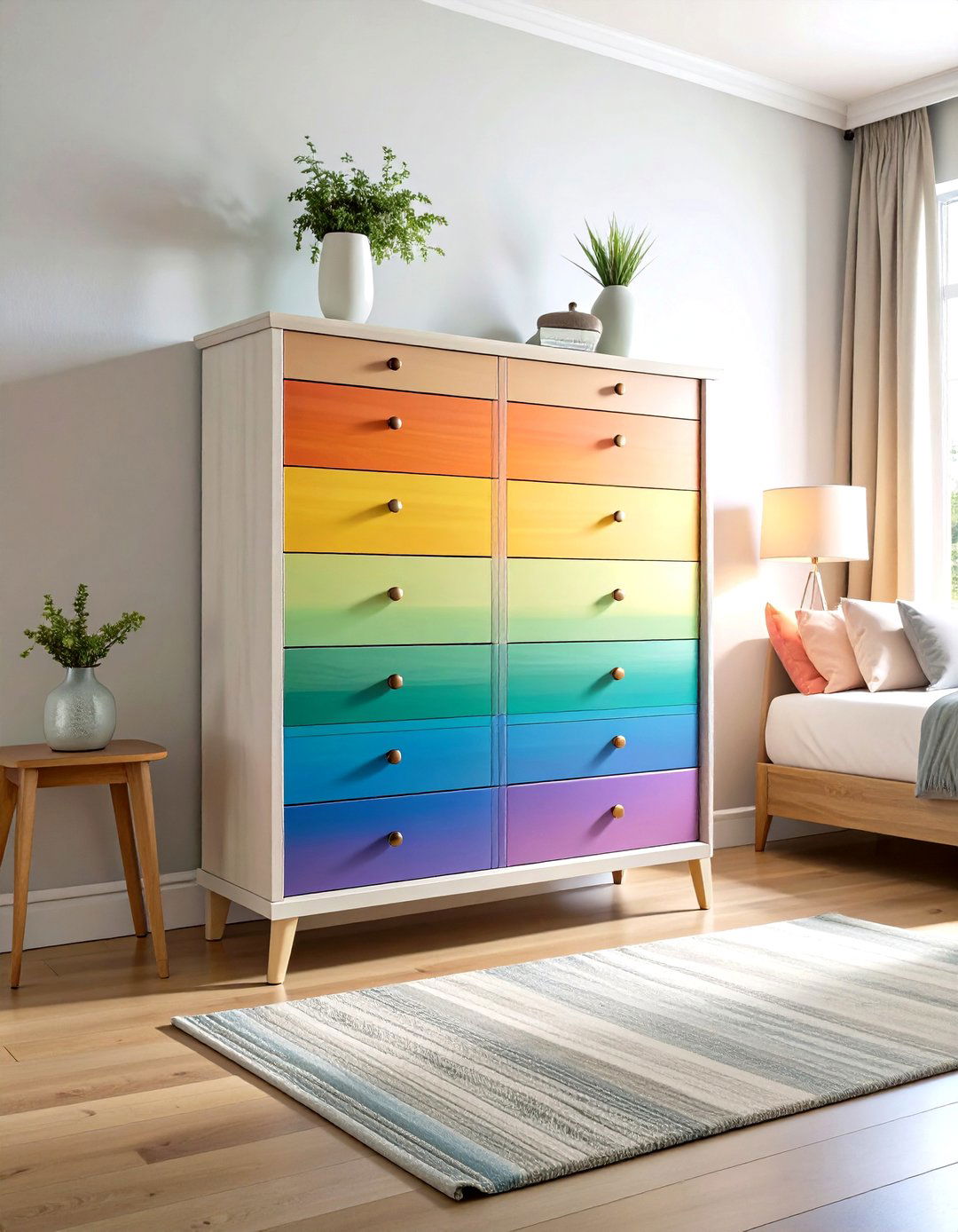 Ombre Painted Furniture Gradient Effect - 20 Painted Furniture Ideas