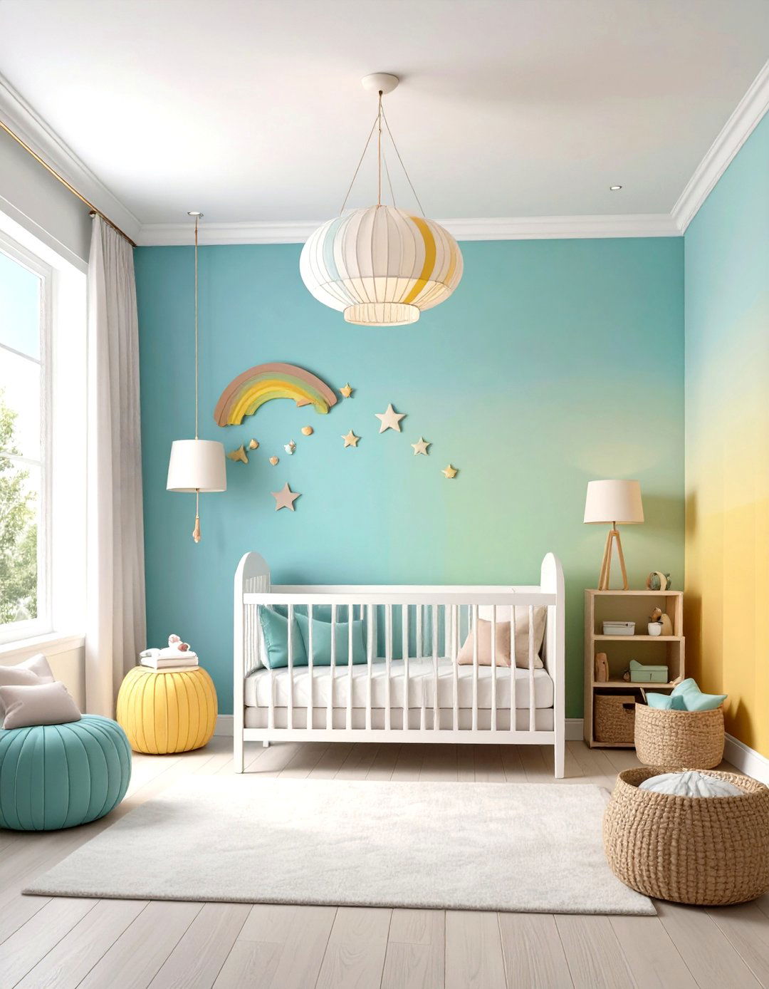 Ombre Rainbow Nursery Gradient Beauty - 20 Rainbow Nursery Ideas