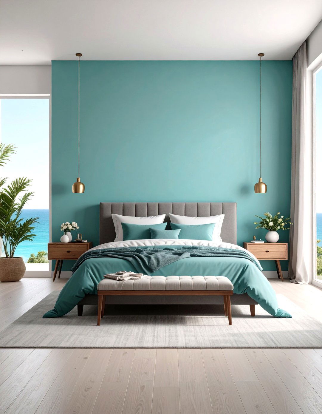 Ombre Walls - 20 Turquoise Bedroom Ideas