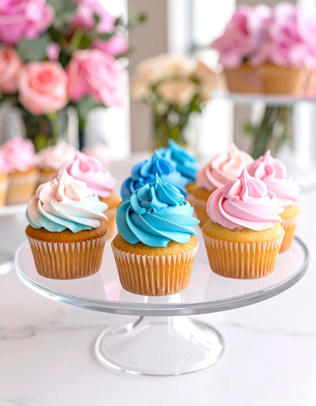 Ombre Wedding Cupcakes with Gradient Frosting - 20 Wedding Cupcake Ideas