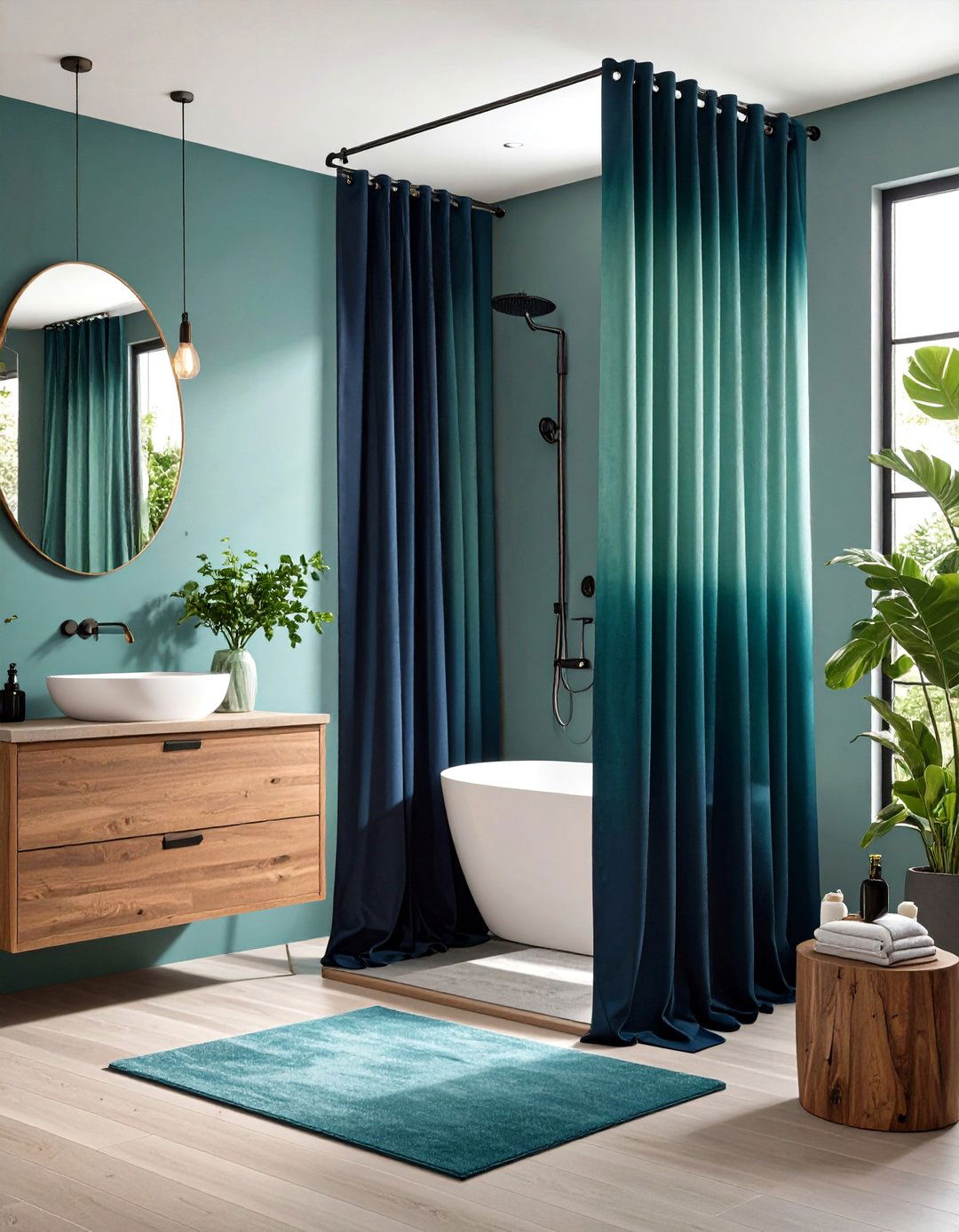 Ombre and Gradient Styles - 20 Shower Curtain Ideas