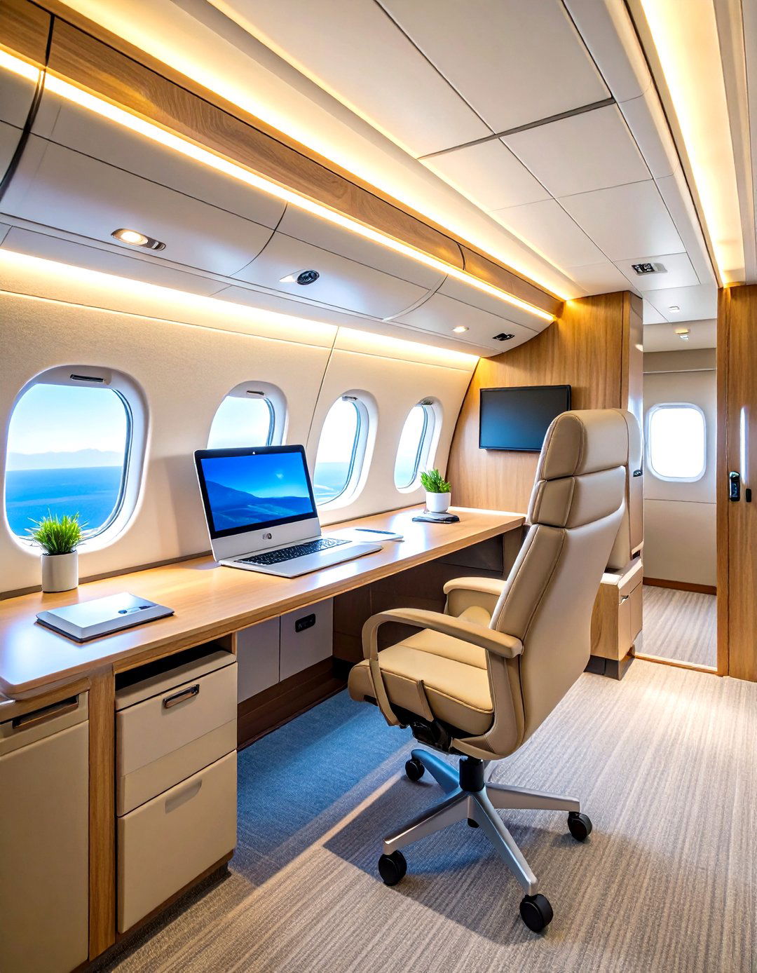 One Room Cabin Convertible Workspace Area - 20 One Room Cabin Interior Design Ideas