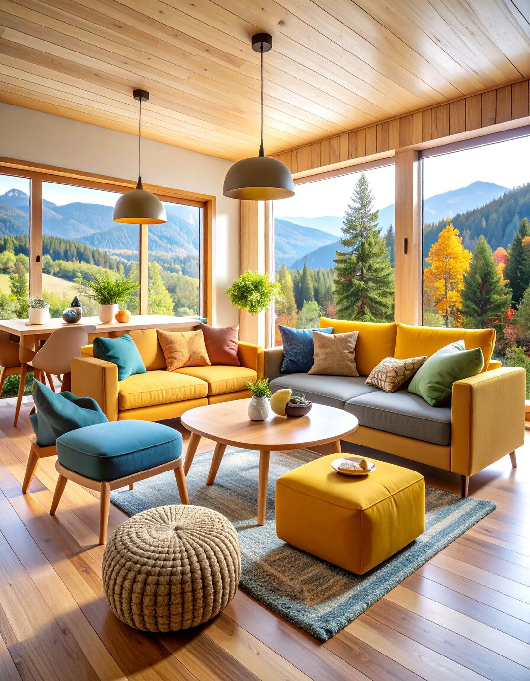 One Room Cabin Multifunctional Furniture Layout - 20 One Room Cabin Interior Design Ideas