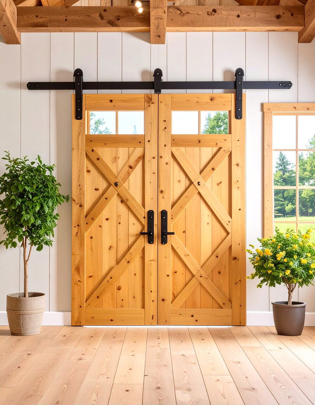 One Room Cabin Sliding Barn Door Privacy - 20 One Room Cabin Interior Design Ideas