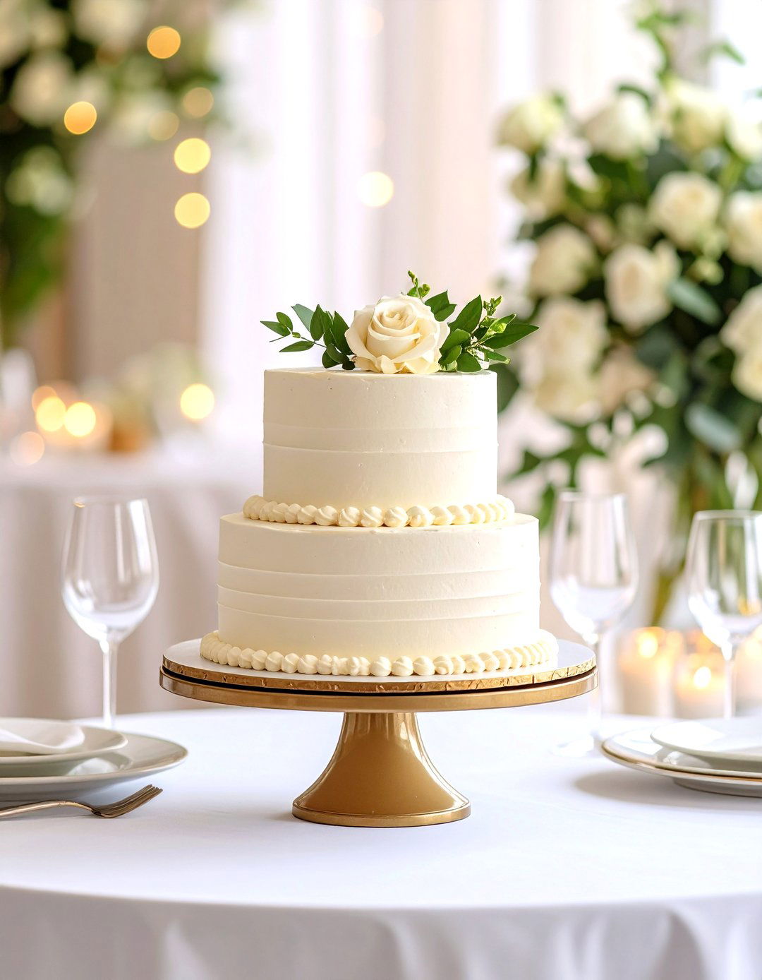 One Tier Buttercream Delight - 20 Small Wedding Cake Ideas