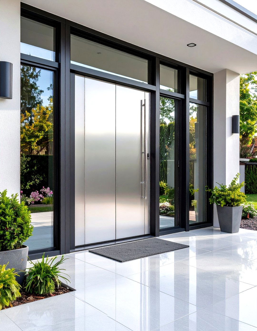 One Way Mirror Film Provides Daylight Privacy - 20 Front Door Privacy Ideas
