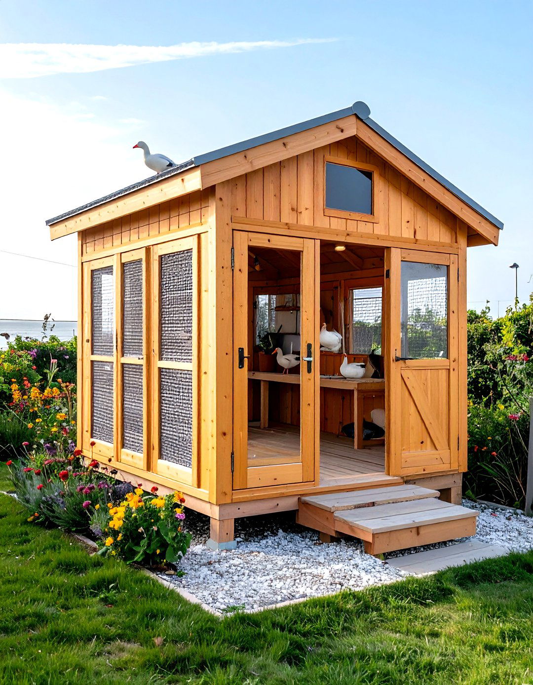 Open Air Highly Ventilated Duck House for Humid Climates - 20 Duck House Ideas