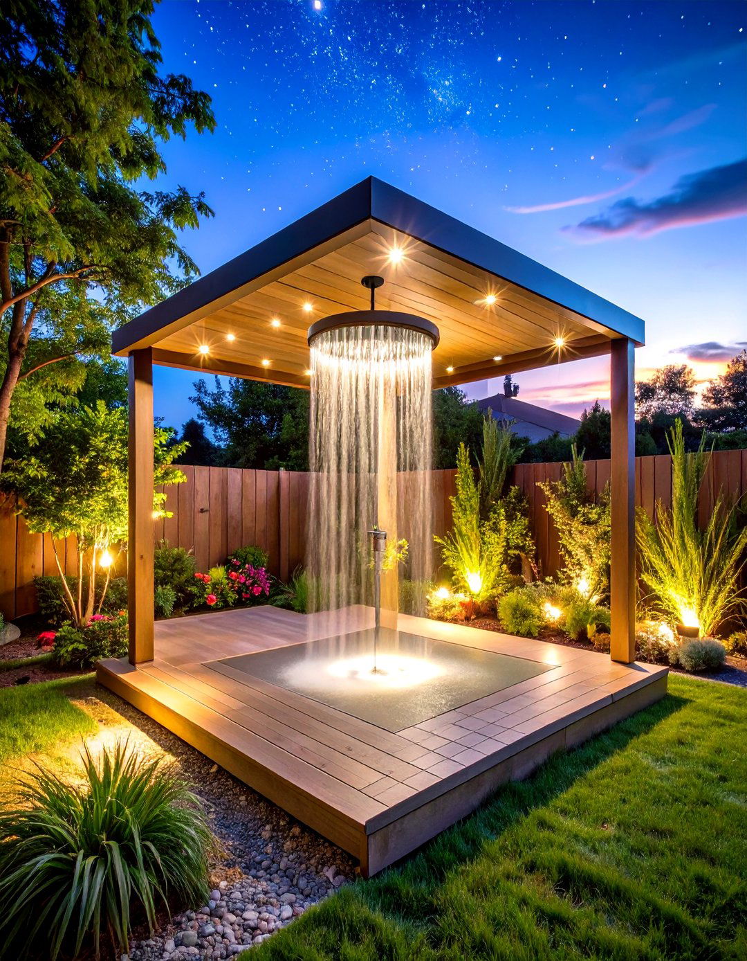 Open Air Stargazing Outdoor Shower - 20 Outdoor Shower Ideas