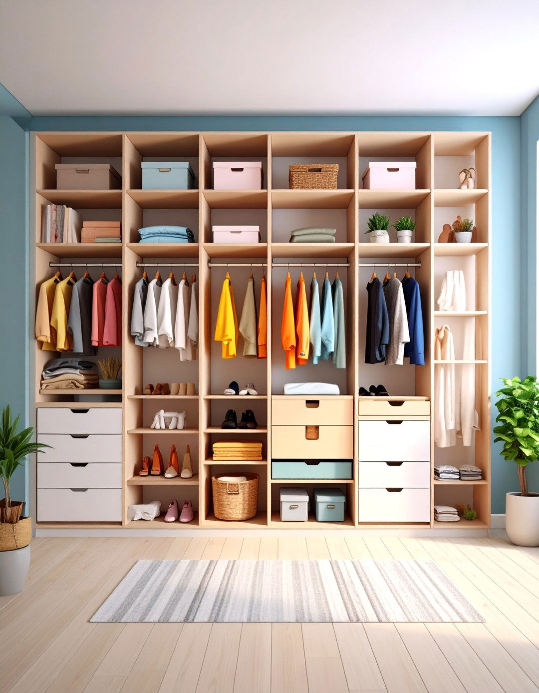 Open Closet Room Divider Solution - 20 Open Closet Ideas