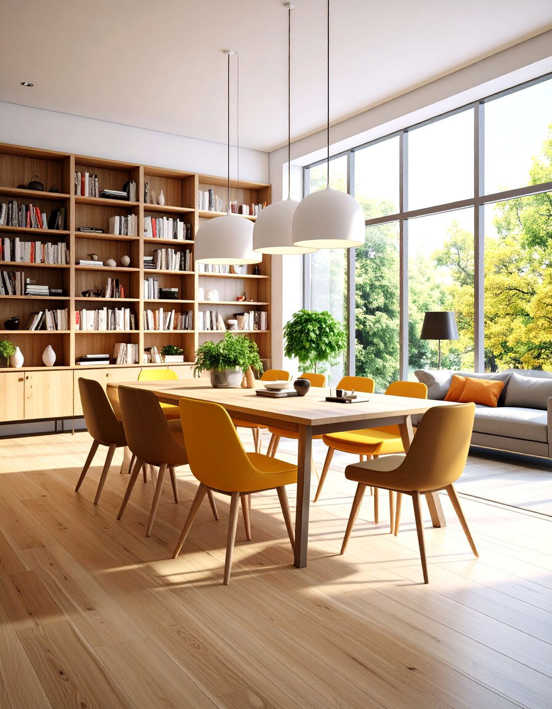 Open Concept Library Dining Room Combo - 20 Library Dining Room Combo Ideas