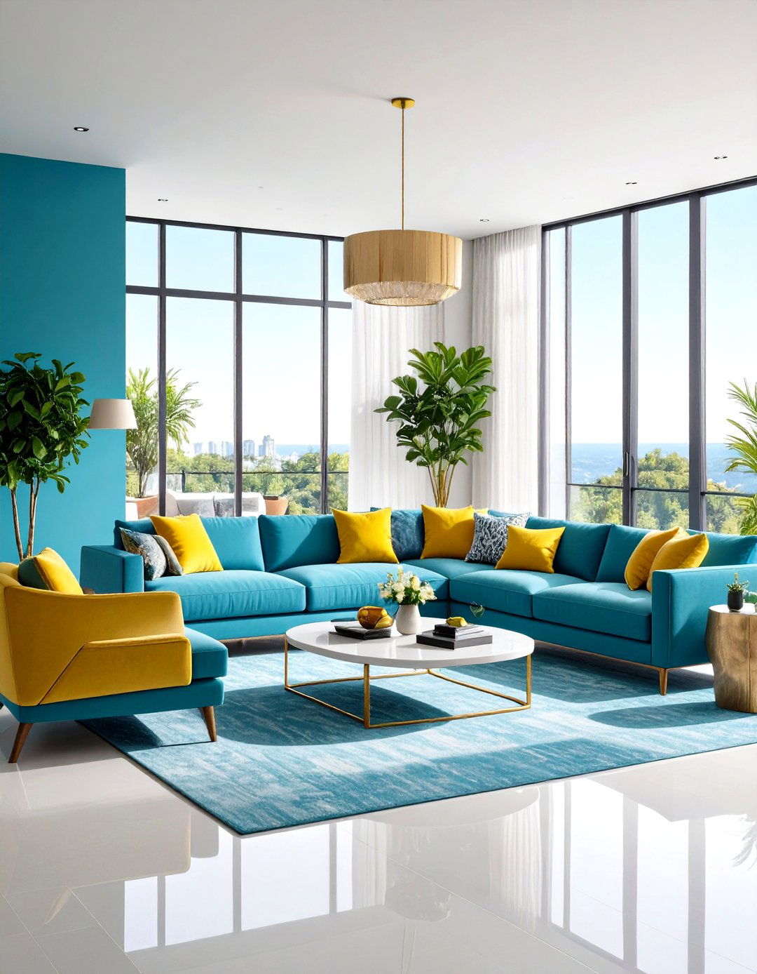 Open Concept Penthouse Living - 20 Penthouse Design Ideas