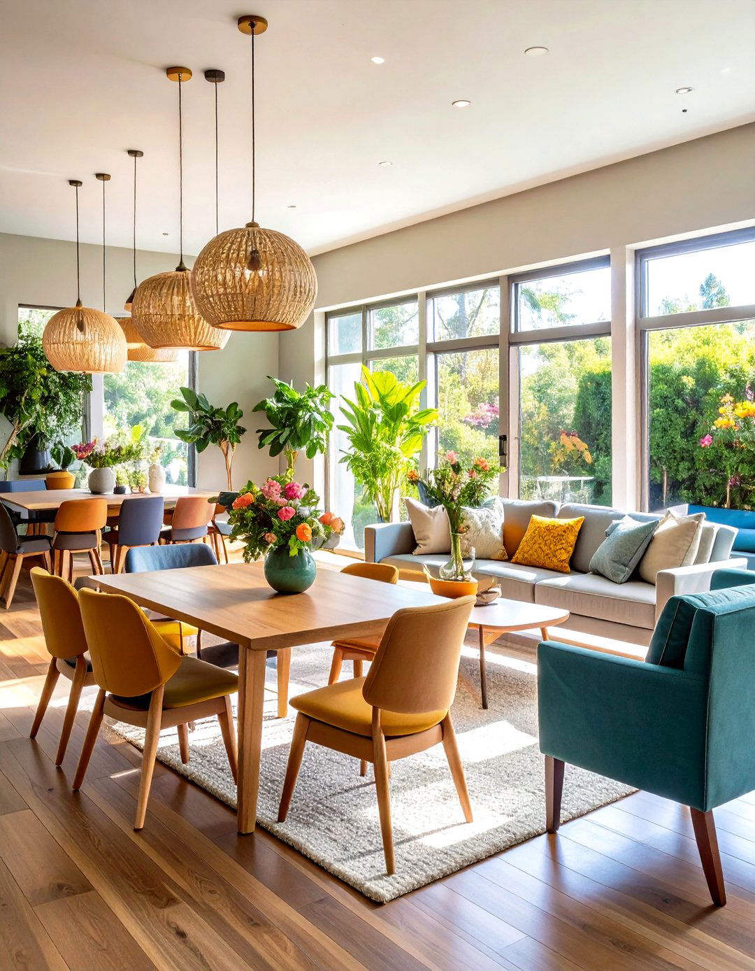 Open Floor Plan Entertaining Zones for Social Gatherings - 20 Open Floor Plan Ideas