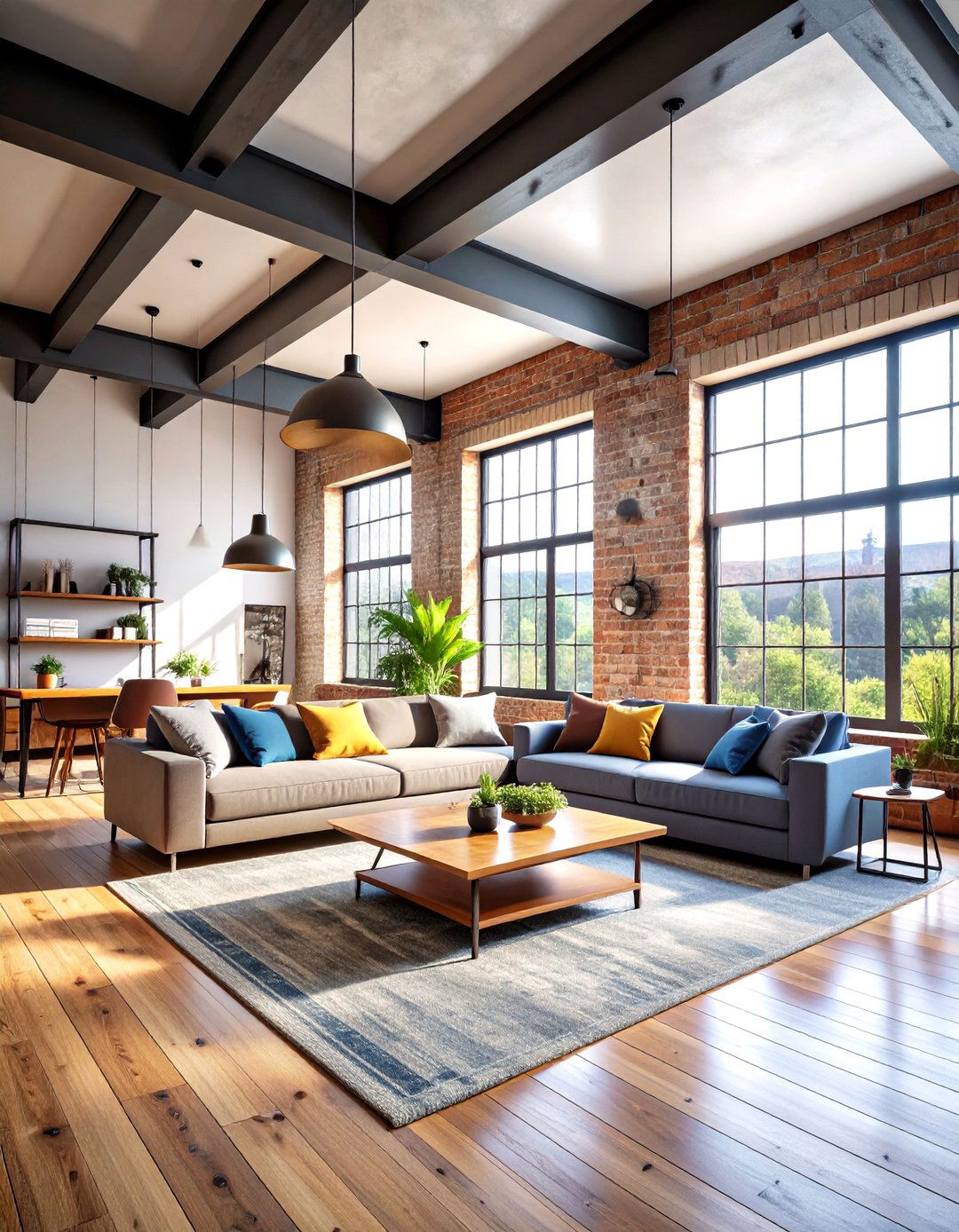 Open Floor Plan Industrial Interior Design - 20 Industrial Interior Design Style Ideas