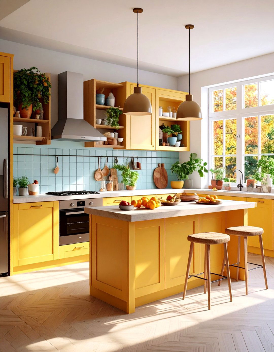 Open Floor Plan Kitchen Design with Galley Efficiency - 20 Open Floor Plan Ideas