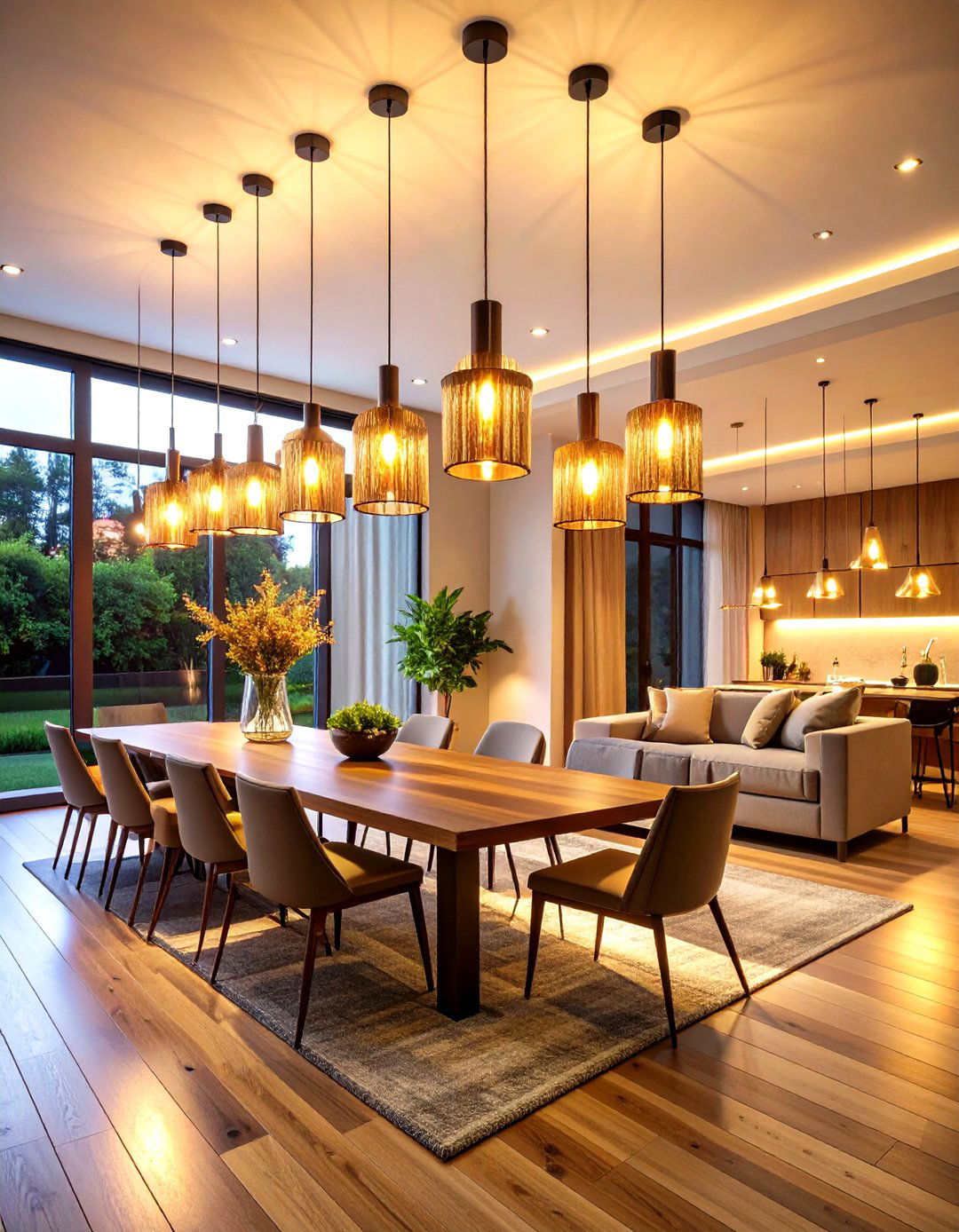Open Floor Plan Lighting Design with Layered Illumination - 20 Open Floor Plan Ideas
