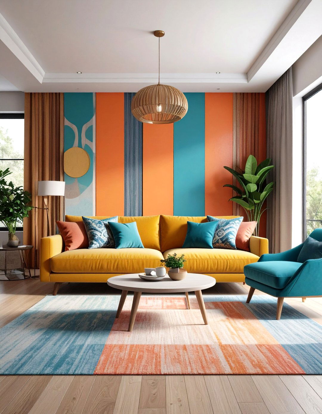 Open Floor Plan Statement Wall Features for Visual Anchoring - 20 Open Floor Plan Ideas