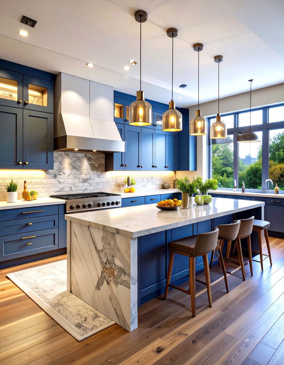 Open Kitchen Mixed Material Backsplash - 20 Open Kitchen Ideas