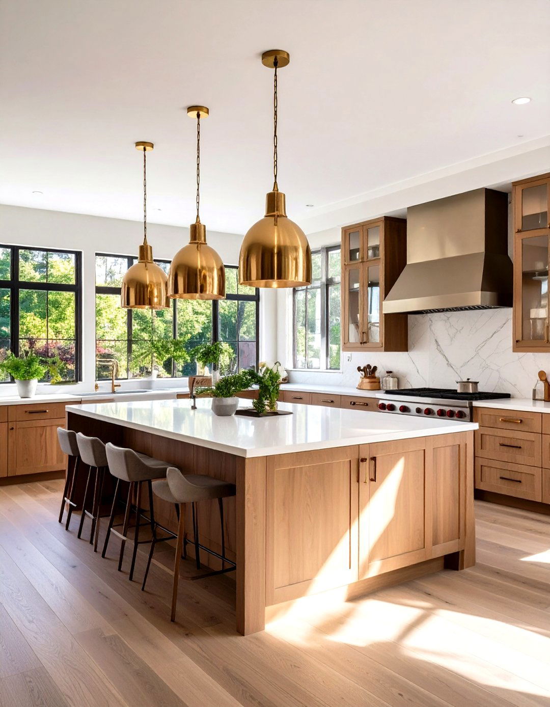 Open Kitchen Statement Lighting Design - 20 Open Kitchen Ideas