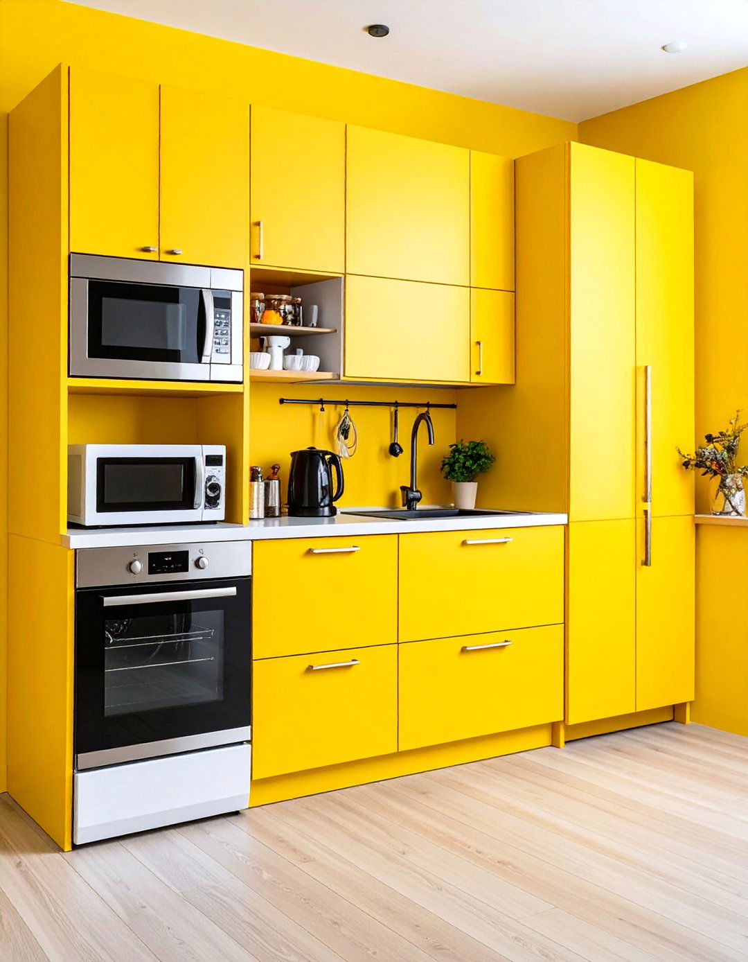 Open Pantry Appliance Garage with Sliding Doors - 20 Open Pantry Ideas