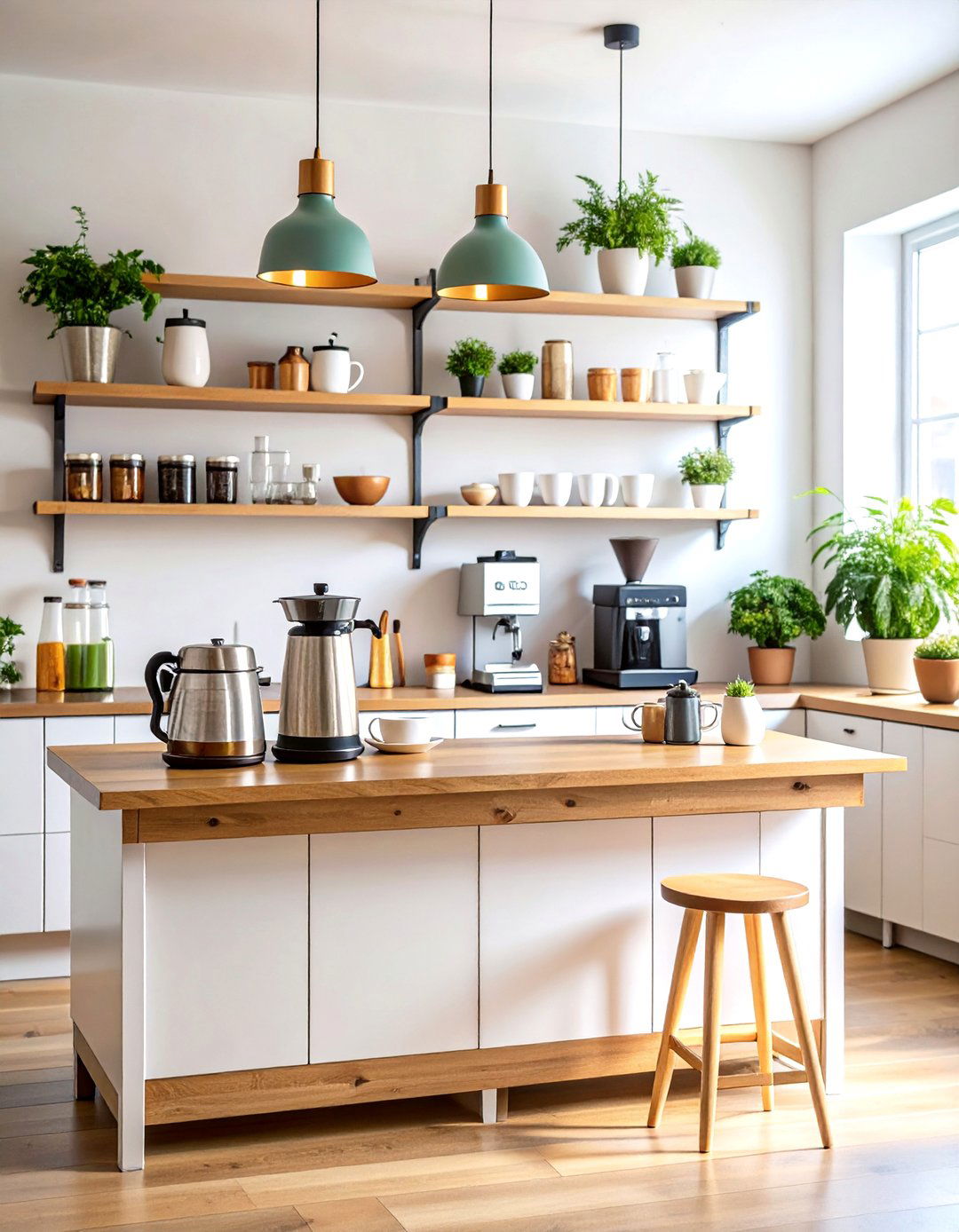 Open Pantry Coffee and Beverage Bar - 20 Open Pantry Ideas