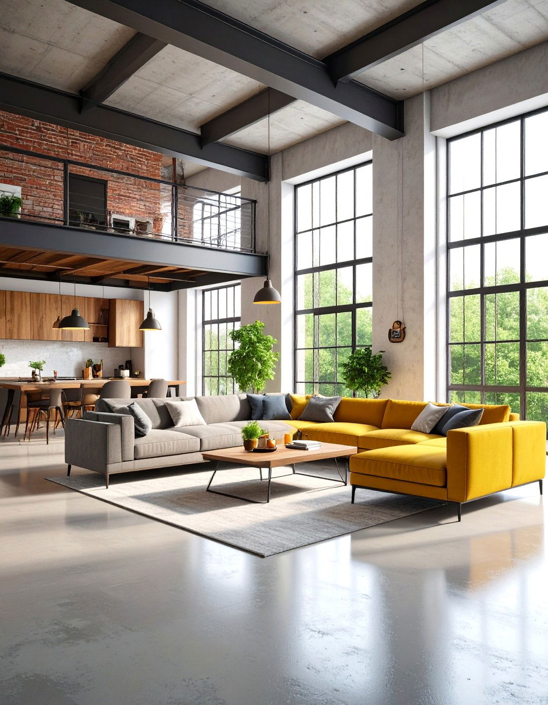 Open Plan Loft Style Living Room - 20 Loft-style Living Room Ideas