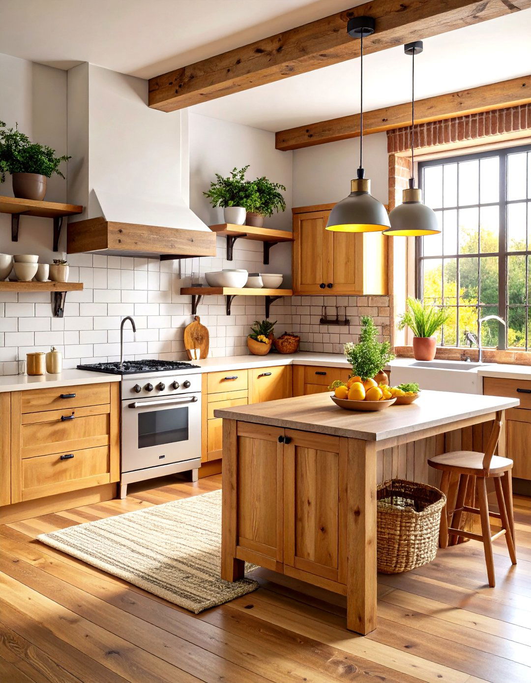 Open Rustic Kitchen Without Upper Cabinets - 20 Kitchens Without Upper Cabinets