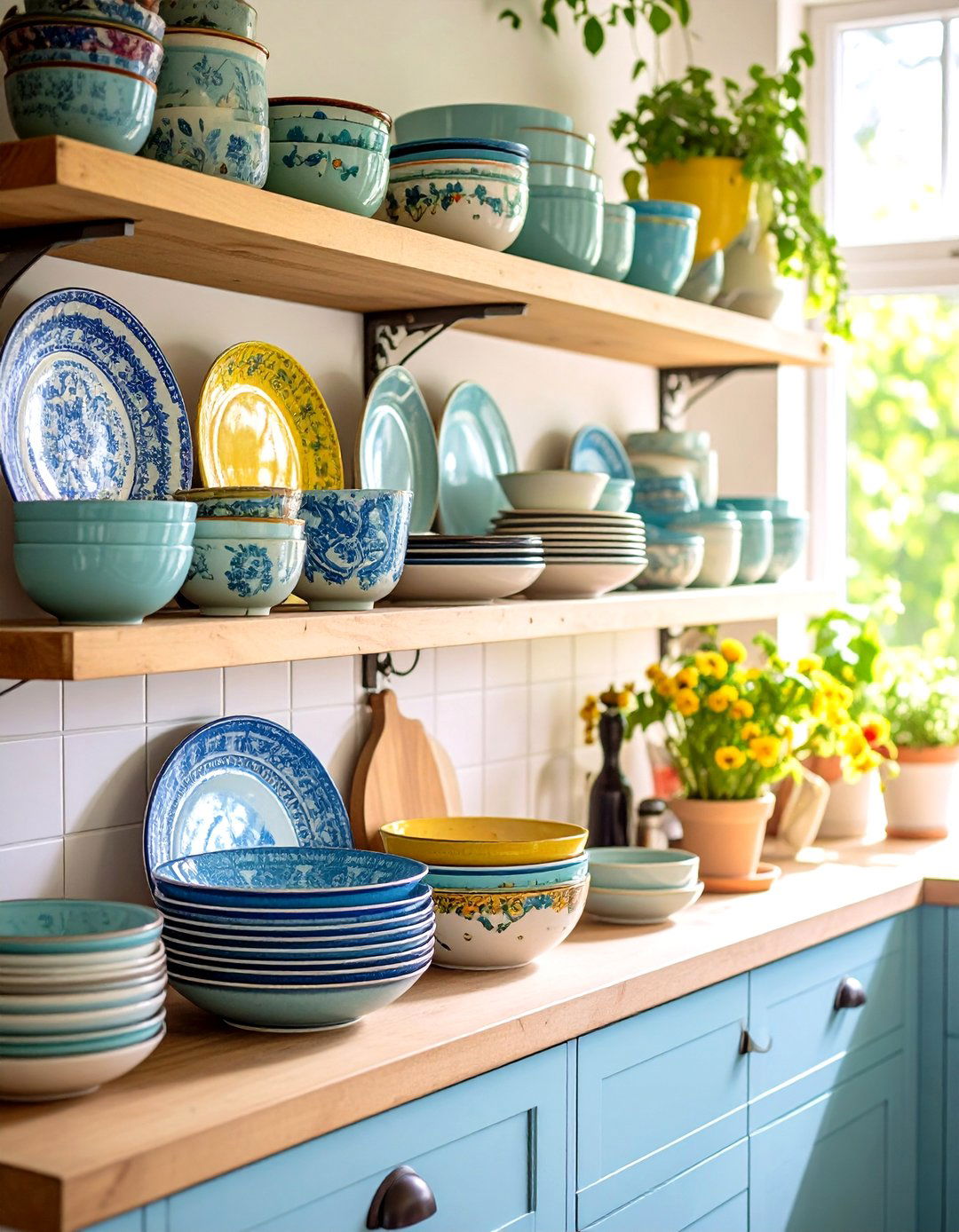 Open Shelving Art Gallery Kitchen Showcase - 20 Eclectic Kitchen Ideas