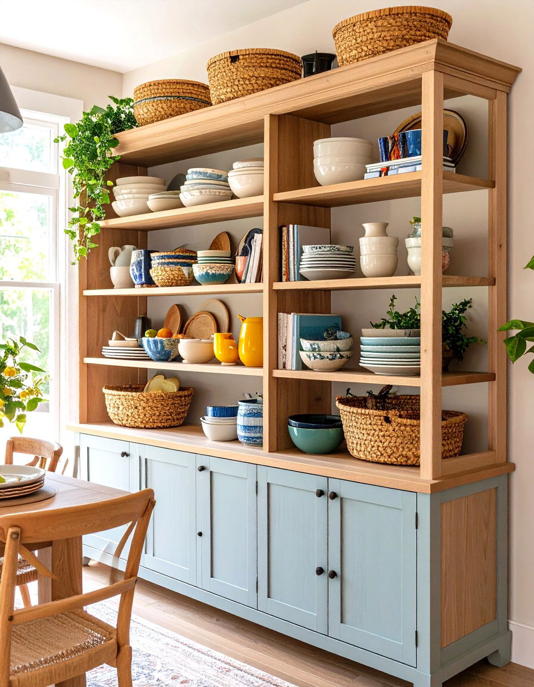 Open Shelving Dining Room Hutch for Casual Elegance - 20 Dining Room Hutch Ideas