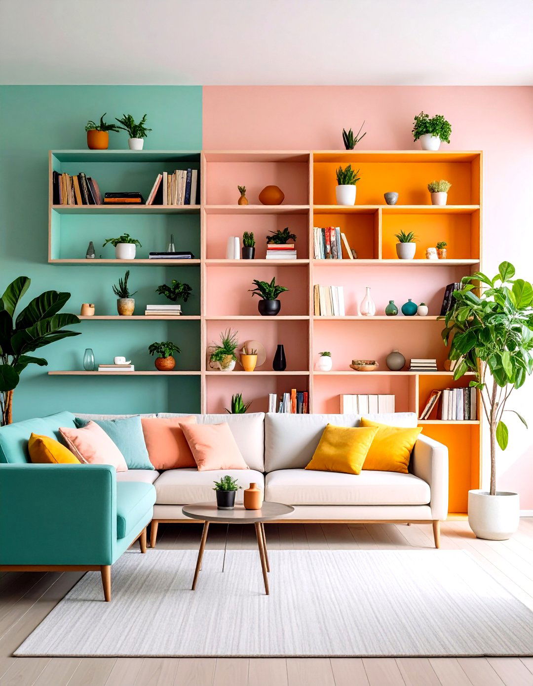 Open Shelving Displays - 20 Simple Living Room Ideas