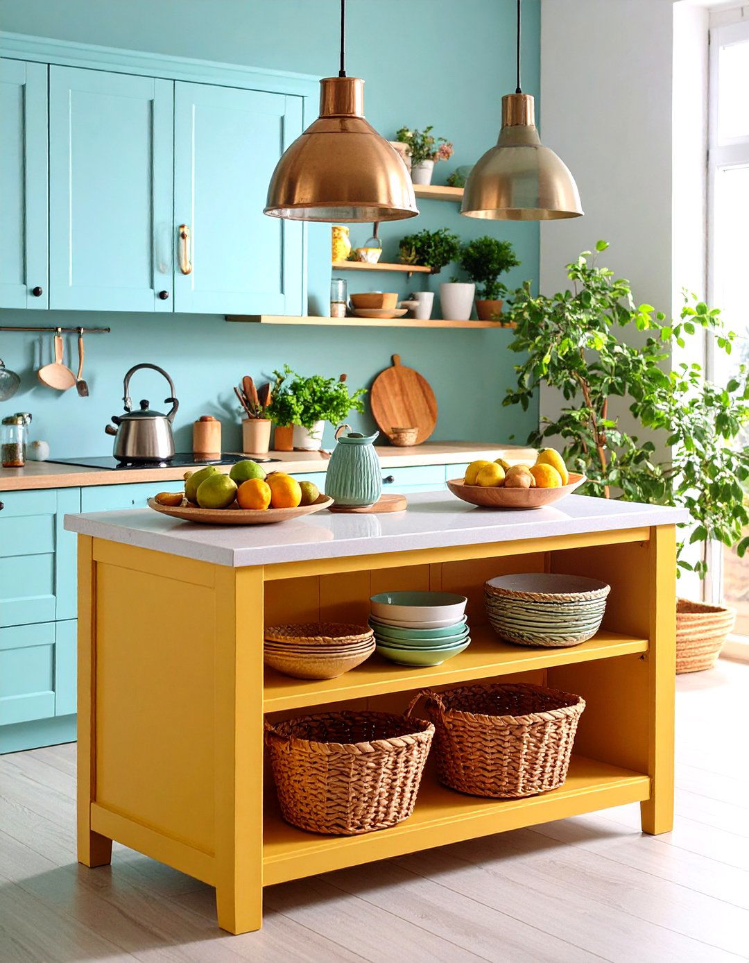 Open Shelving Island - 20 Small Kitchen Island Ideas
