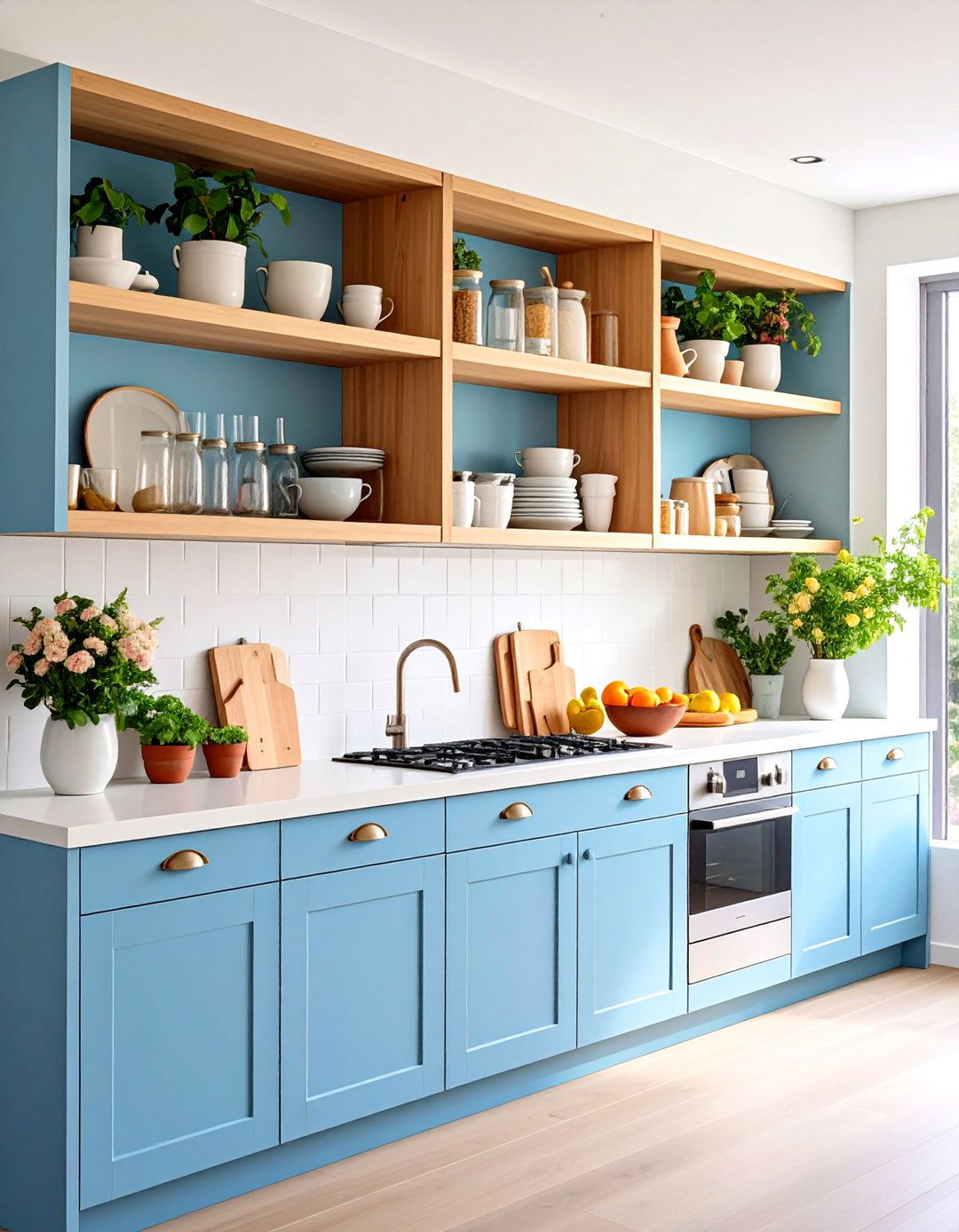 Open Shelving Kitchen Built In Wall Recess - 20 Open Shelving Kitchen Ideas