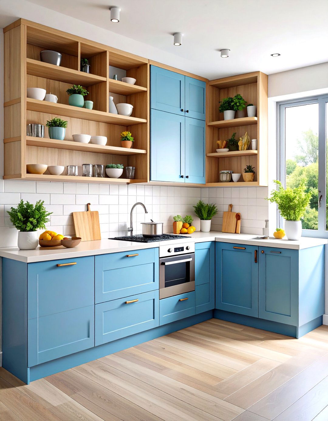 Open Shelving Kitchen Corner Space Maximizer - 20 Open Shelving Kitchen Ideas