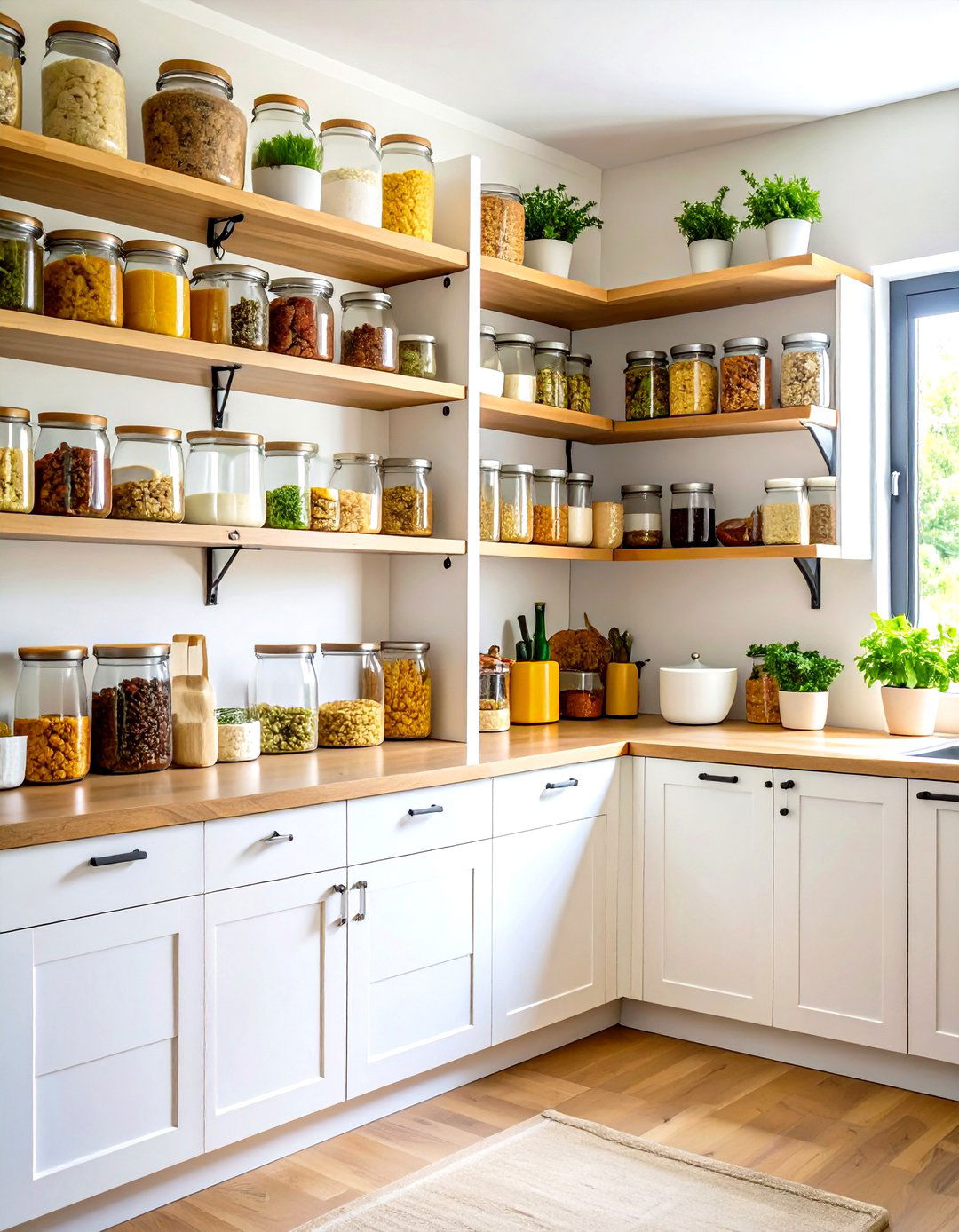 Open Shelving Kitchen Pantry Organization System - 20 Open Shelving Kitchen Ideas