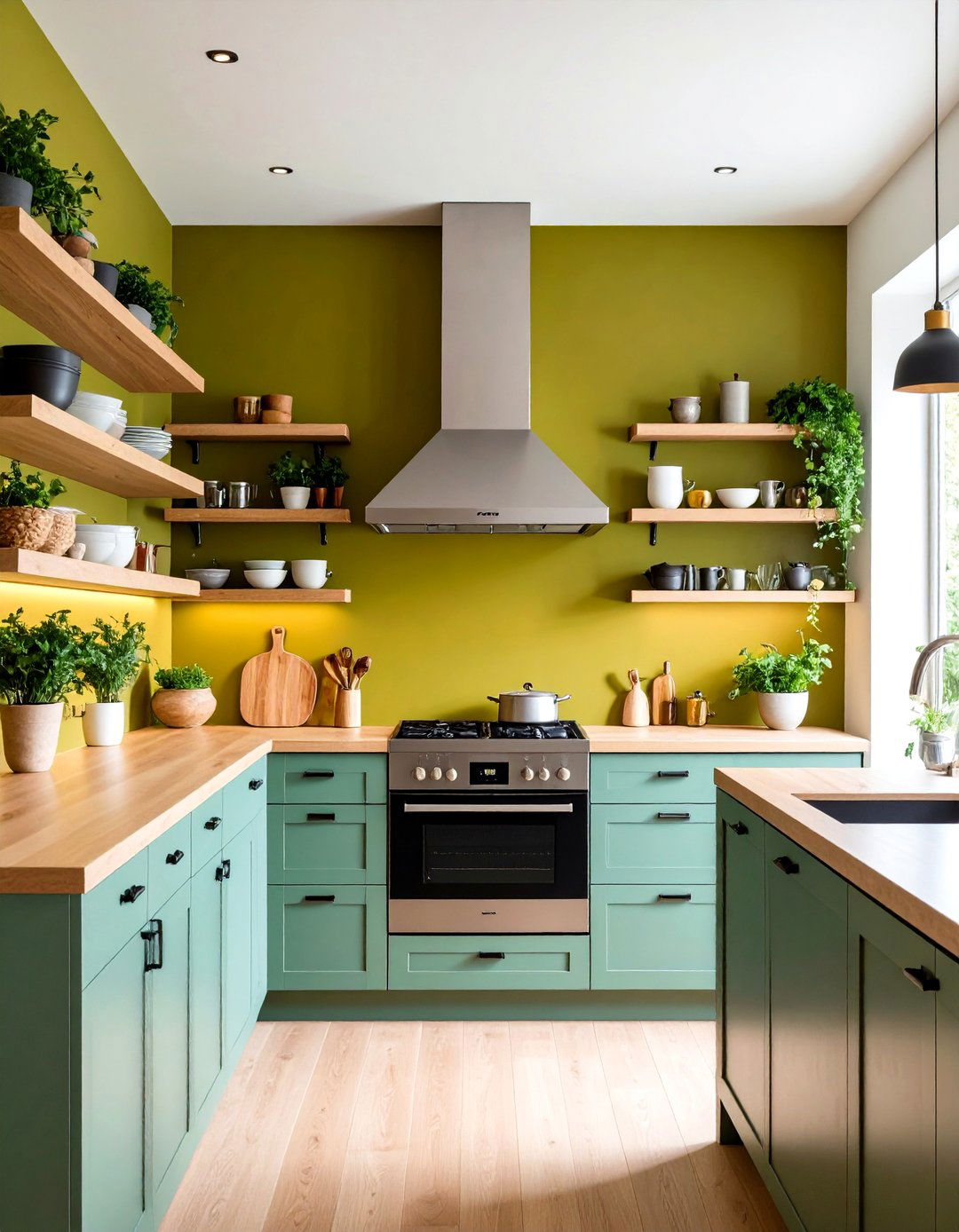 Open Shelving Kitchen Range Hood Flanking - 20 Open Shelving Kitchen Ideas
