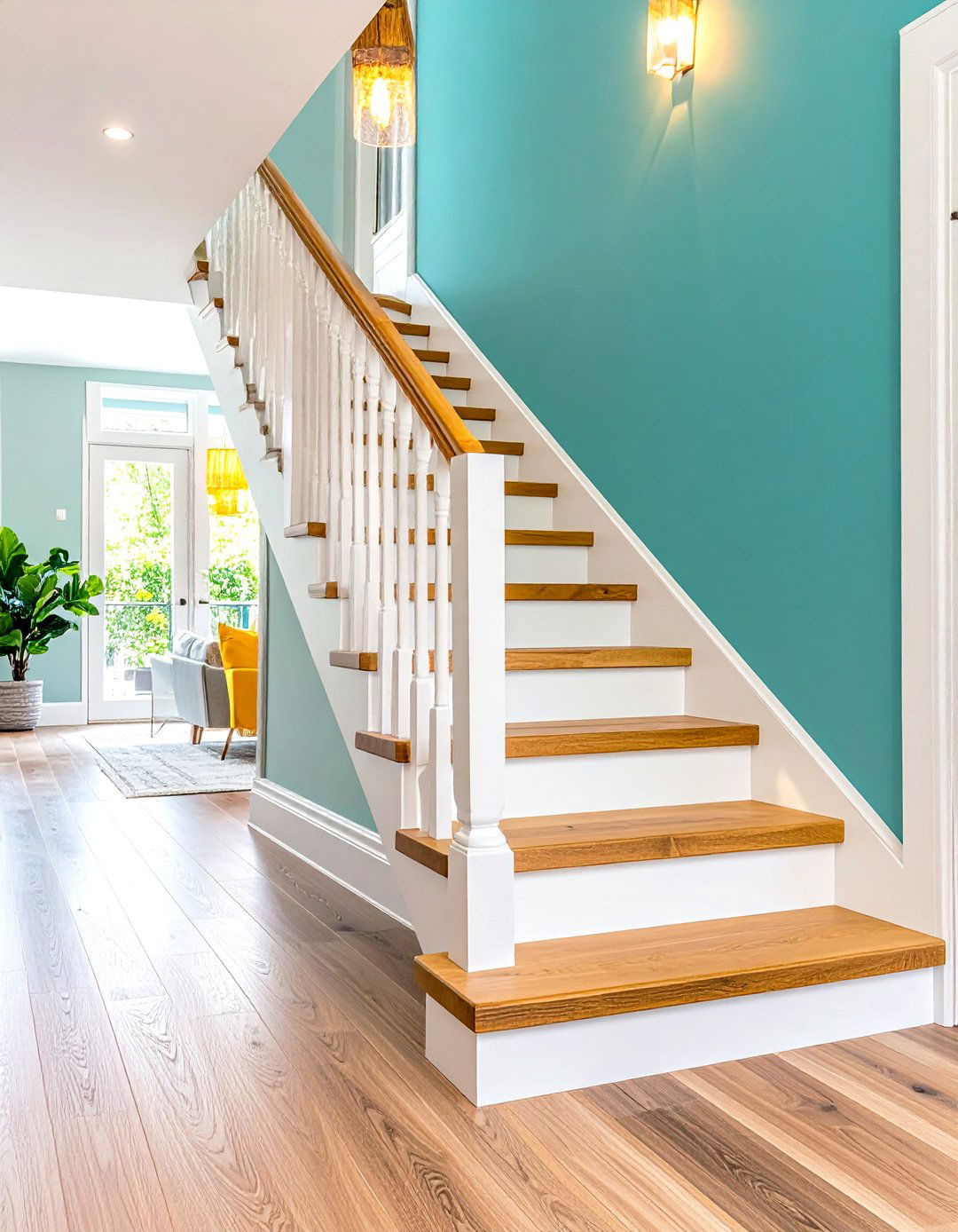 Open Tread White Oak Staircase with Transparent Design - 20 White Oak Staircase Ideas