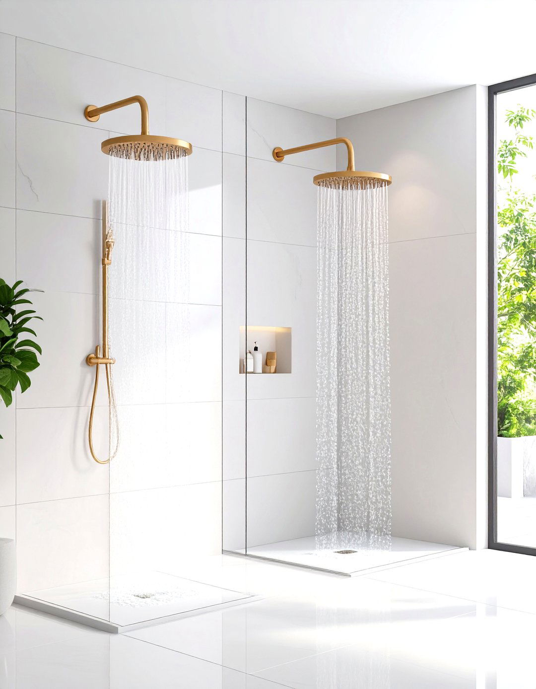 Opposing Heads for True Elbow Freedom - 20 Double Shower Ideas