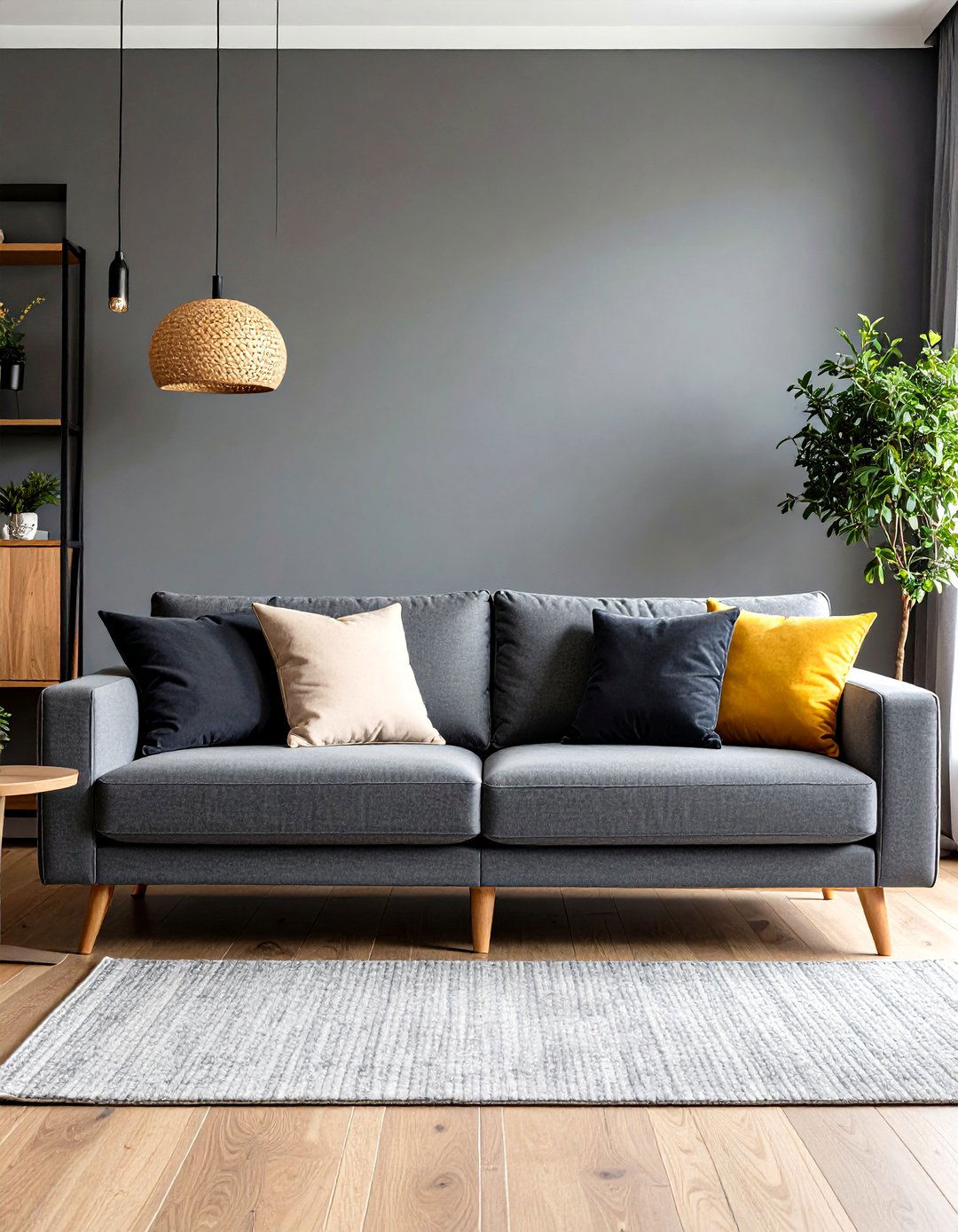 Opt for Heathered Grey Upholstery on Your Couch - 20 Grey Couch Living Room Ideas