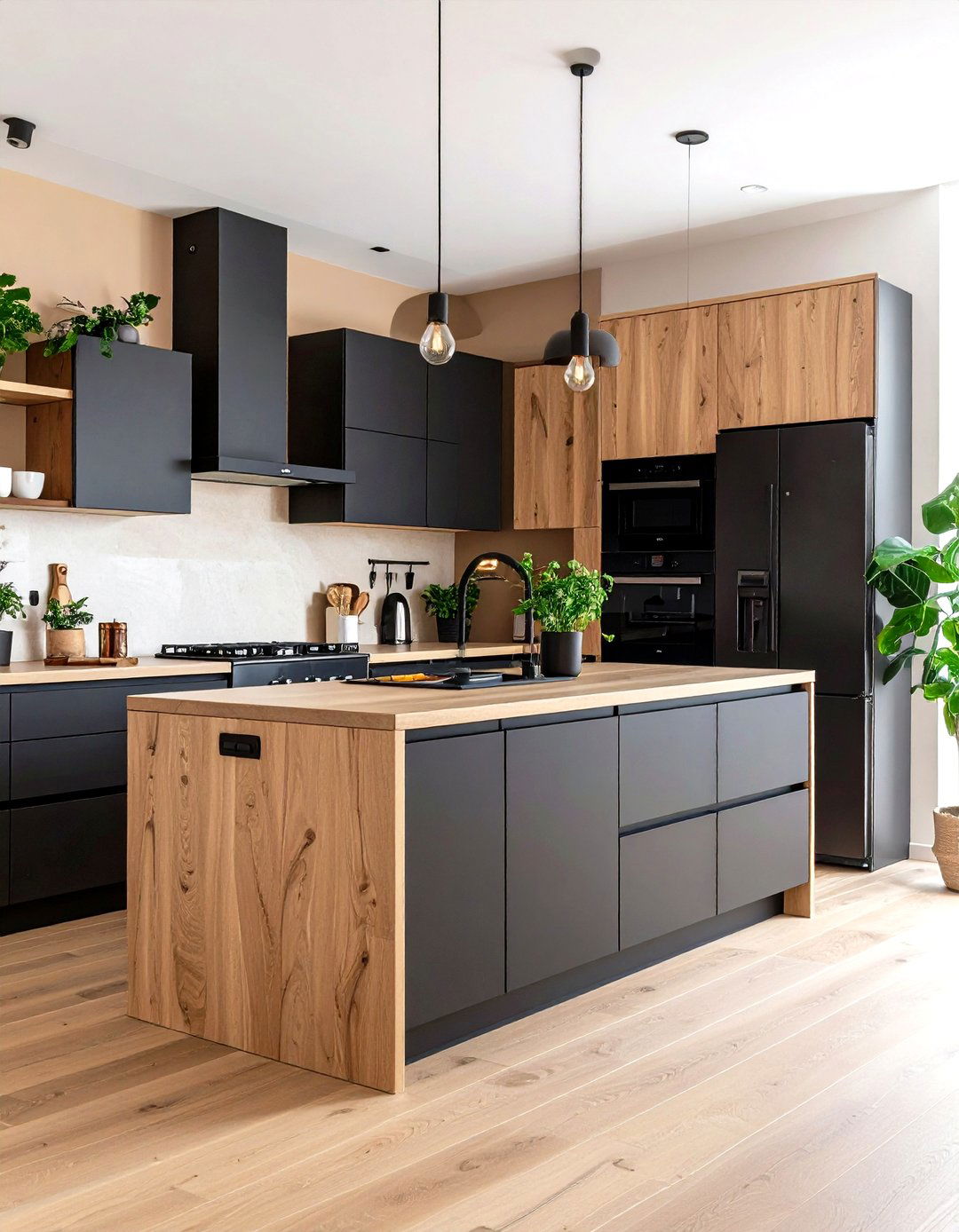Opt for Matte Black Finishes - 20 Small Kitchen with Black Appliances Ideas