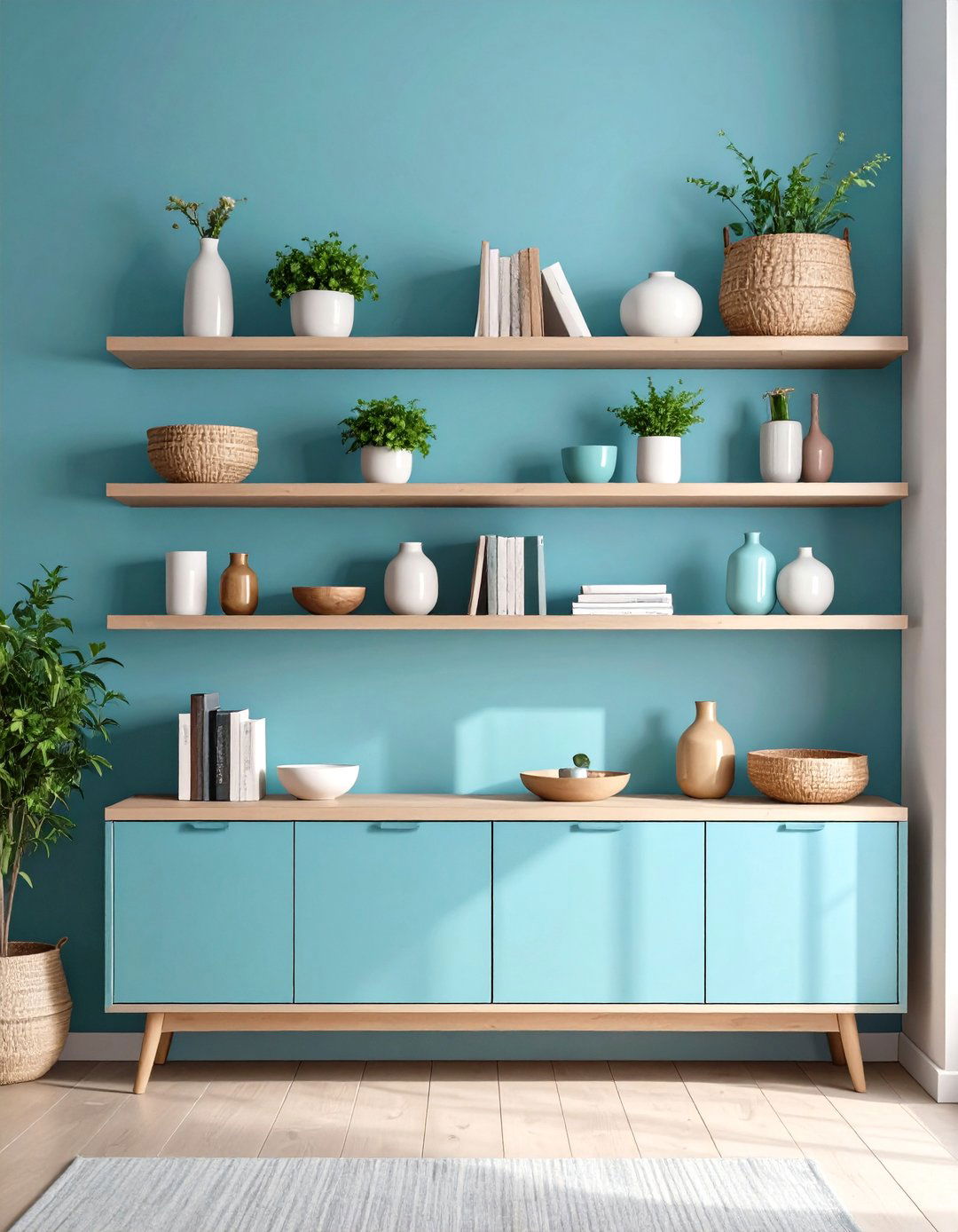 Opt for Minimalist Styling - 20 Shelf Decor Ideas
