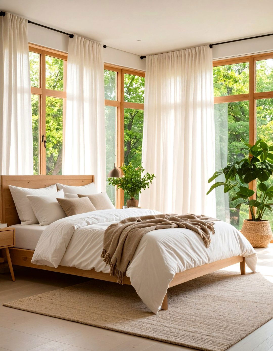 Opt for Simple Window Treatments - 20 Scandinavian Bedroom Ideas